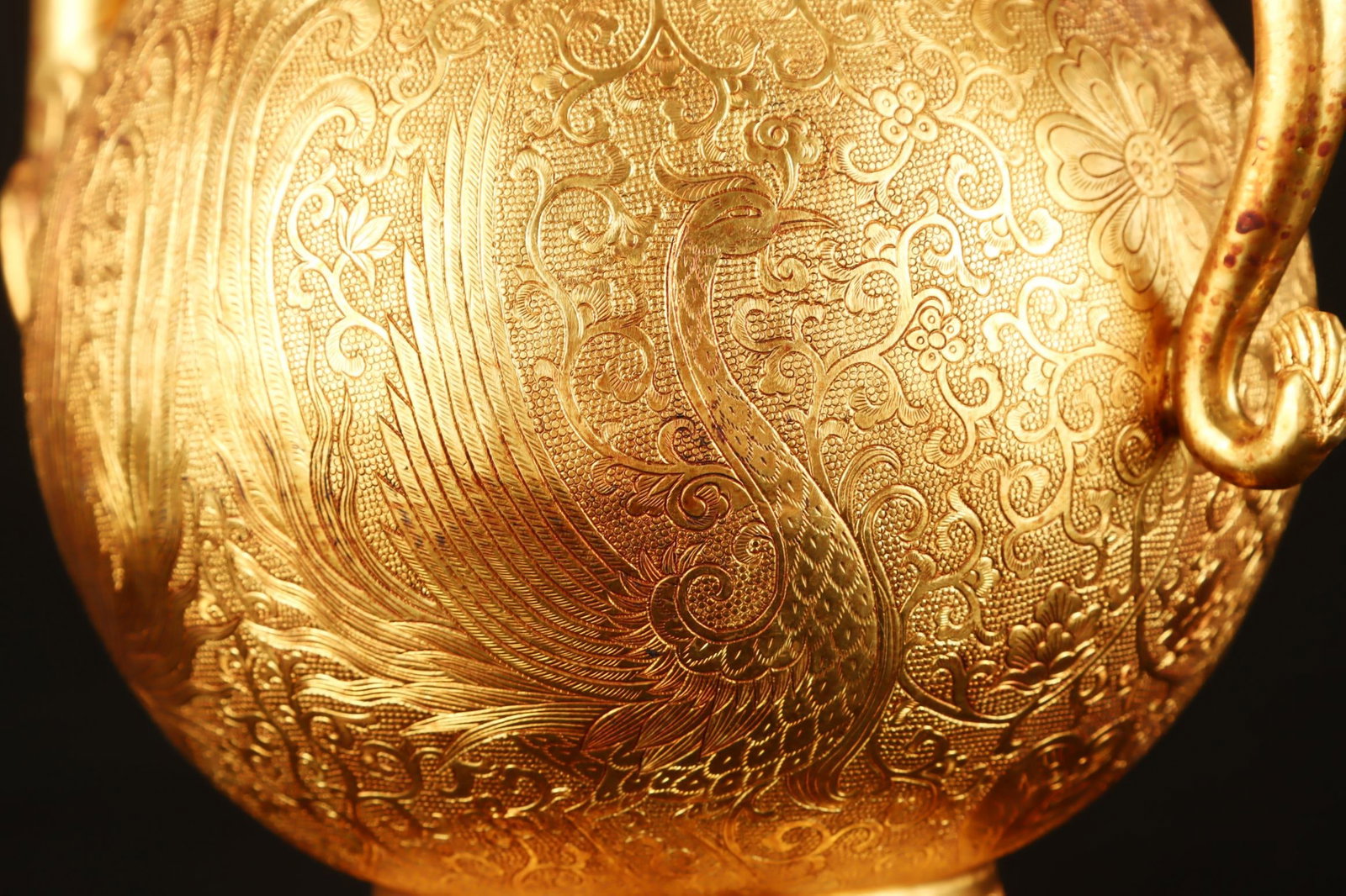 A Exquisite Gilt Bronze Phoenix Pattern Ewer - 6