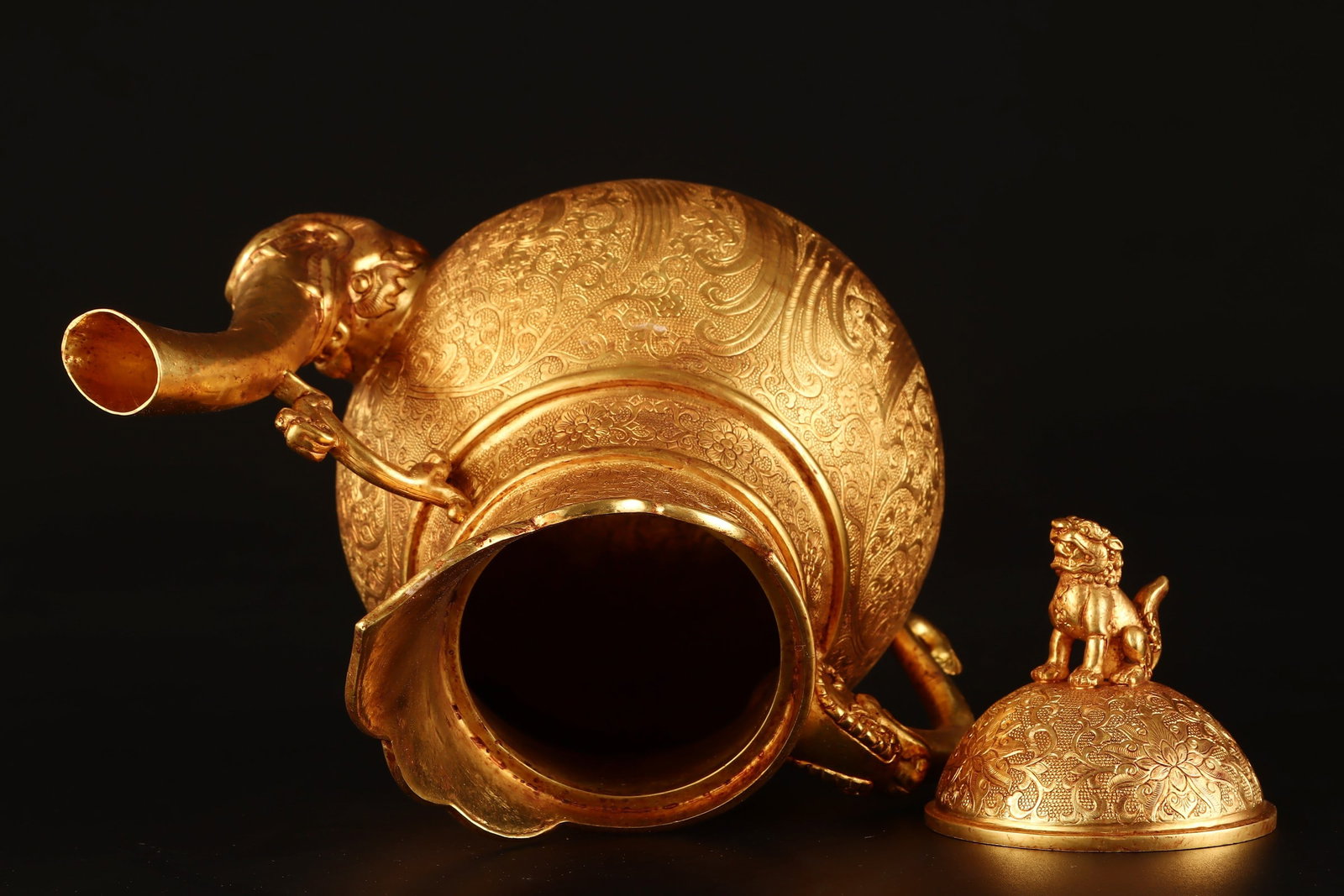 A Exquisite Gilt Bronze Phoenix Pattern Ewer - 7