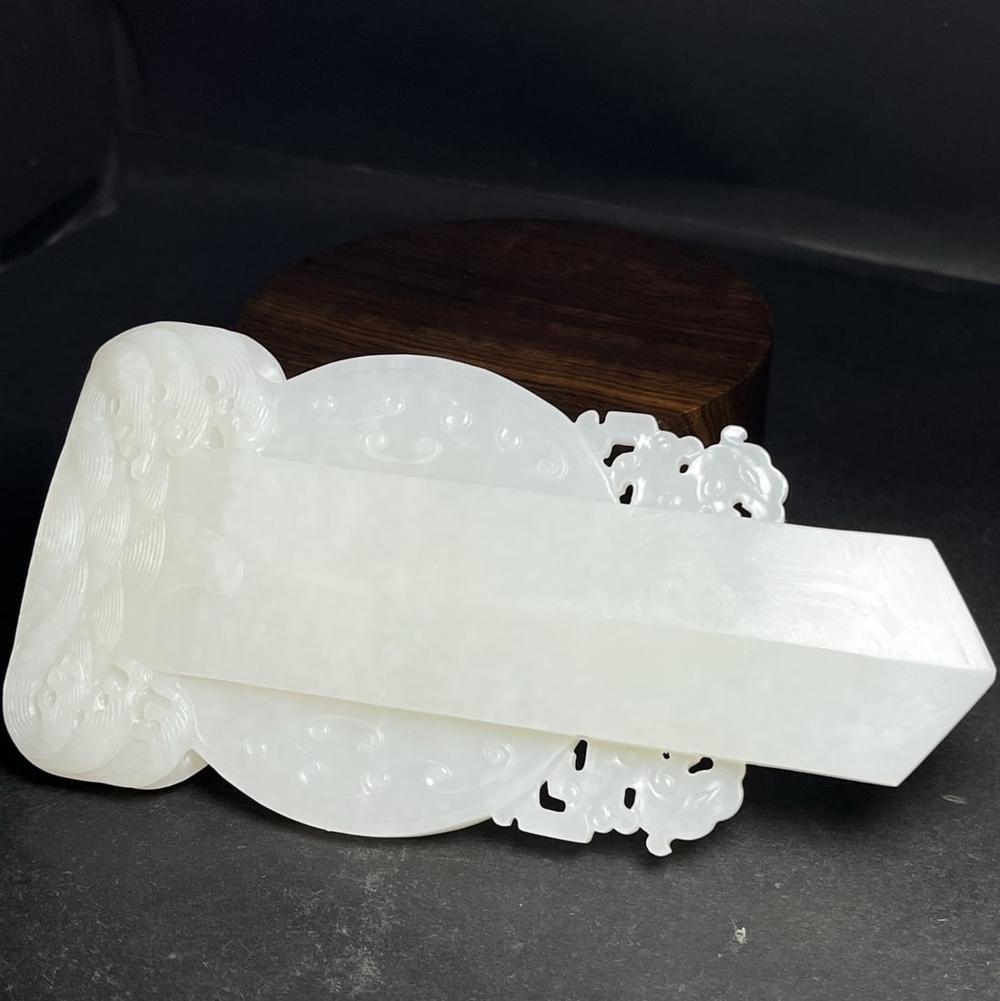 A Exquisite Hotan Jade Dragon Pattern Jade Bi - 6