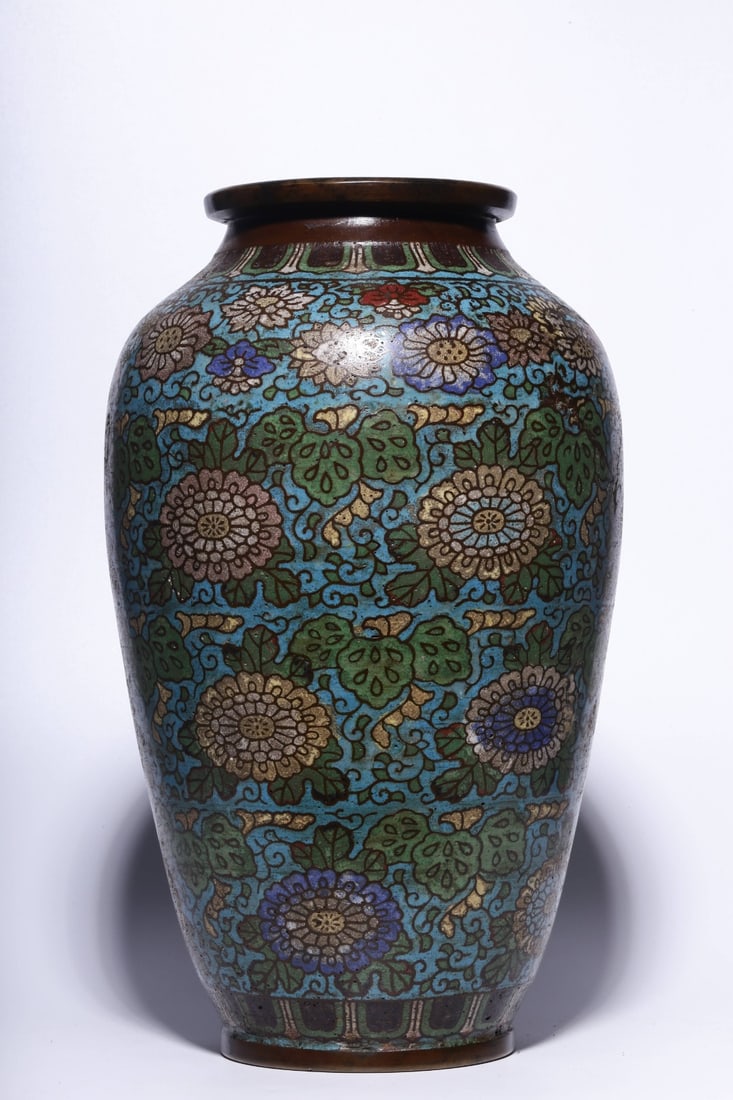 A Exquisite Cloisonne Flower Pattern Vase - 2