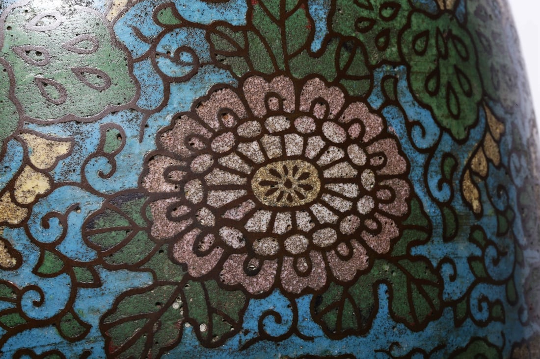 A Exquisite Cloisonne Flower Pattern Vase - 5