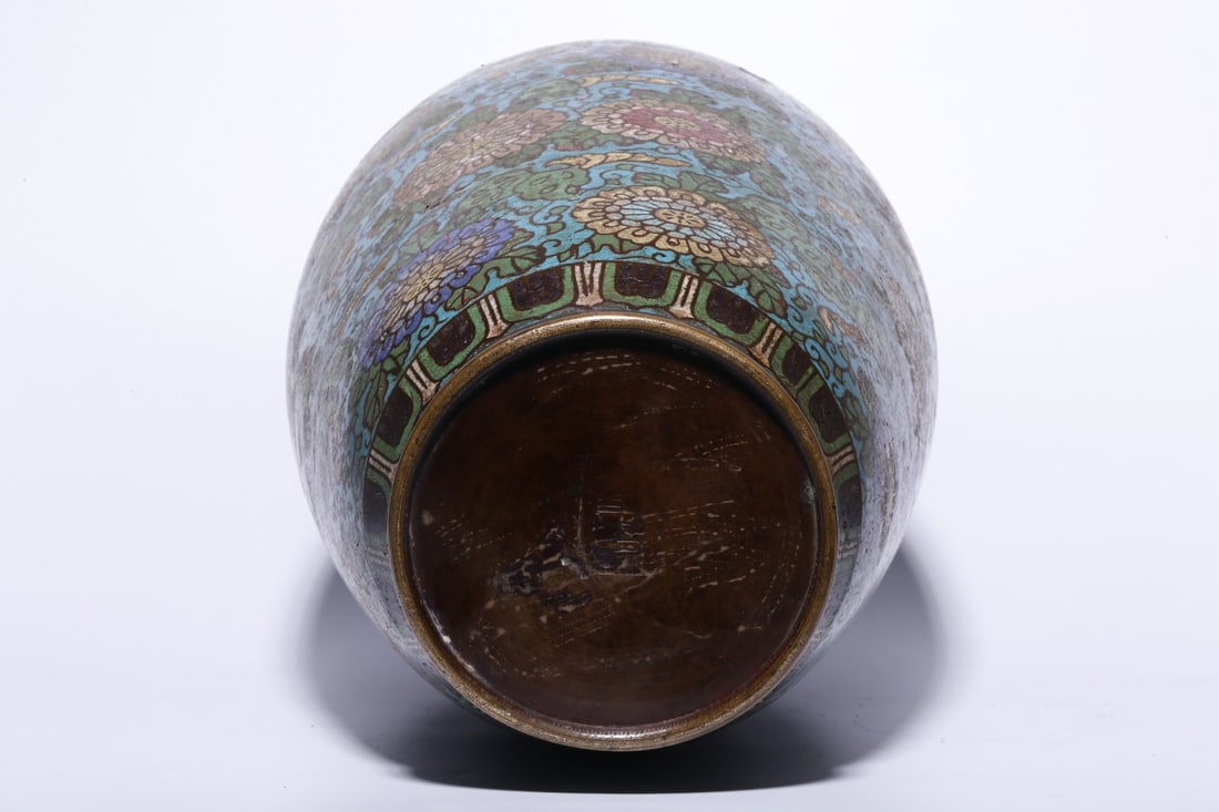 A Exquisite Cloisonne Flower Pattern Vase - 7