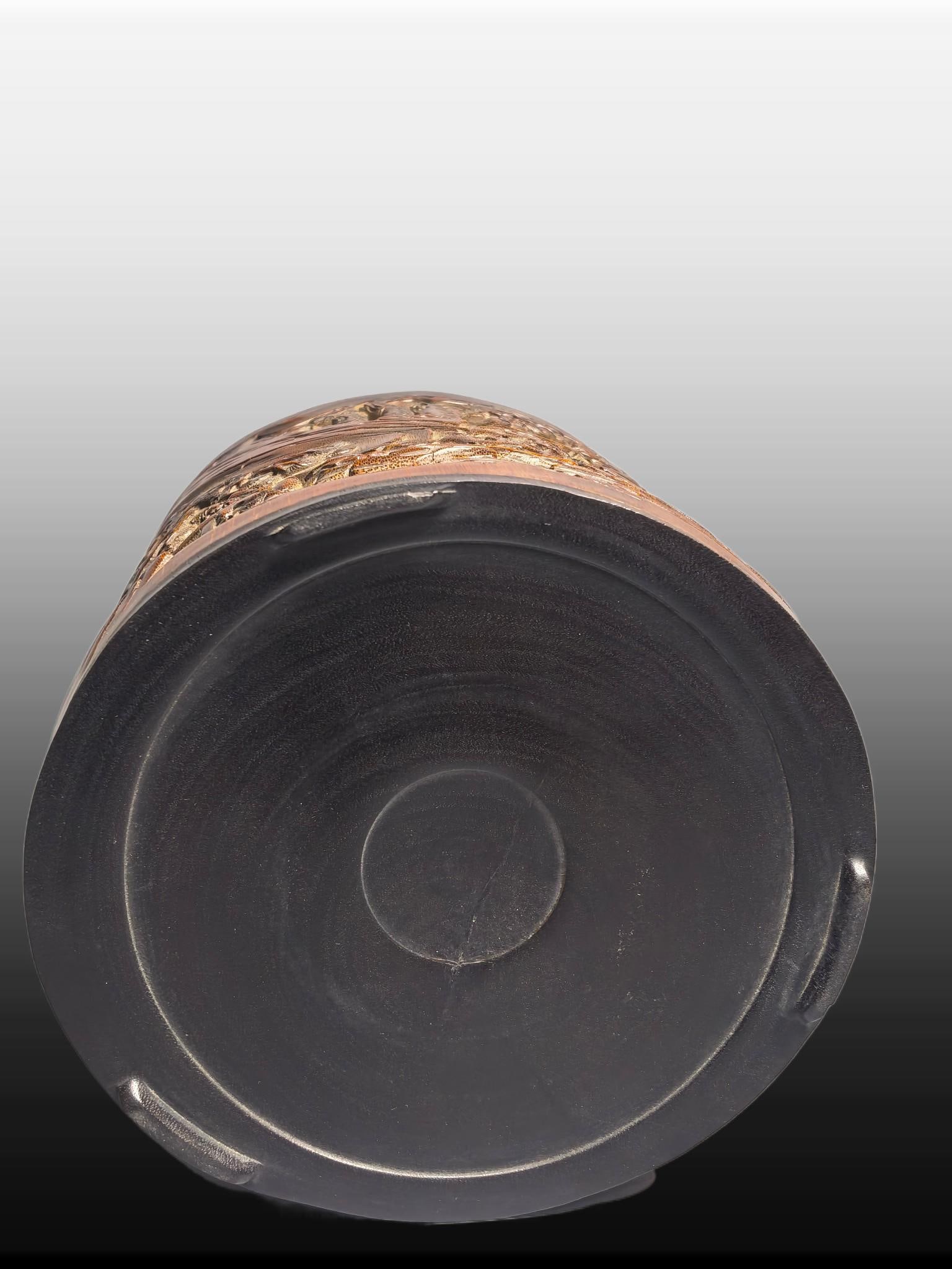A Exquisite Bamboo Carved Figures Pattern Brush Pot - 9