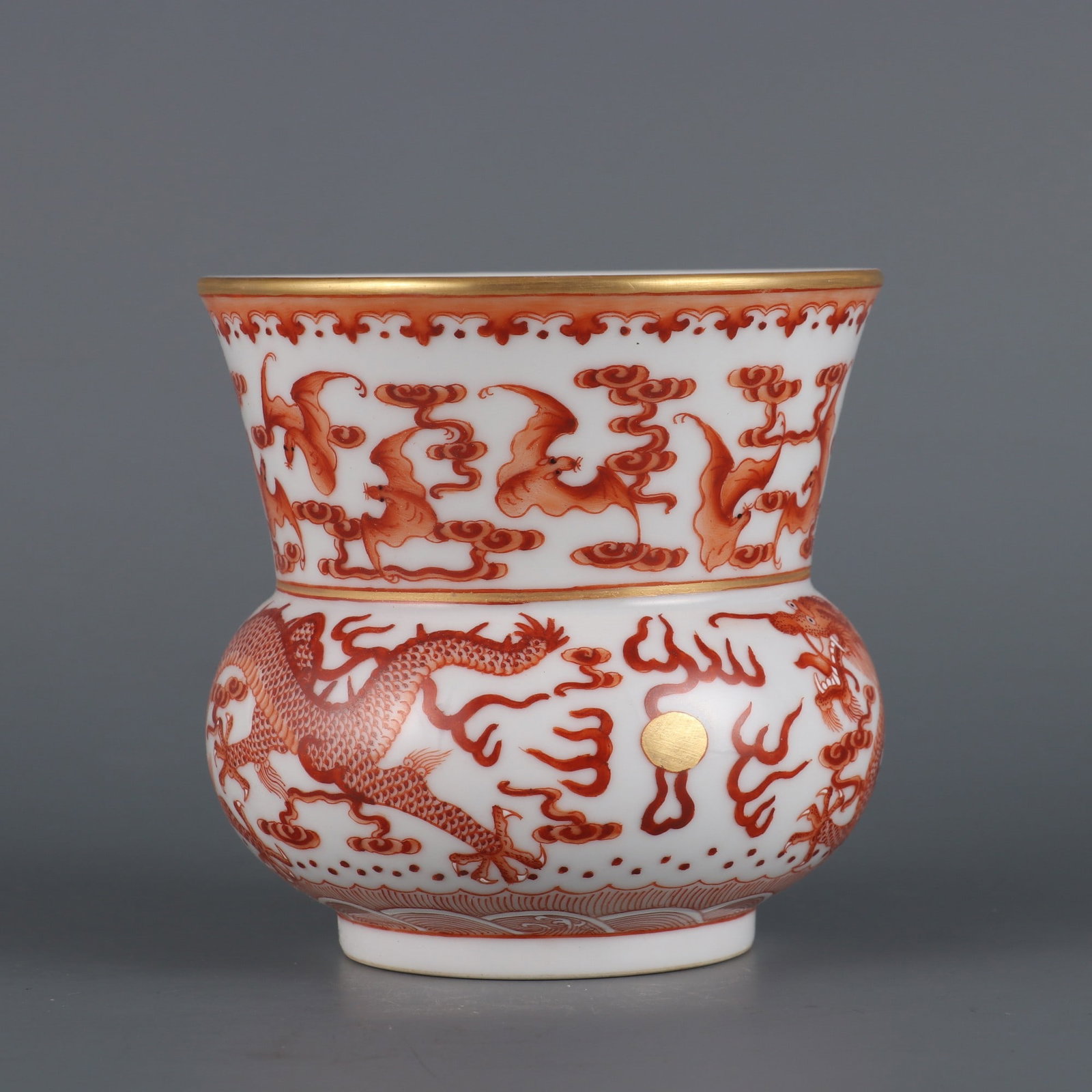 A Exquisite Iron-Red Dragon Pattern Jar - 2