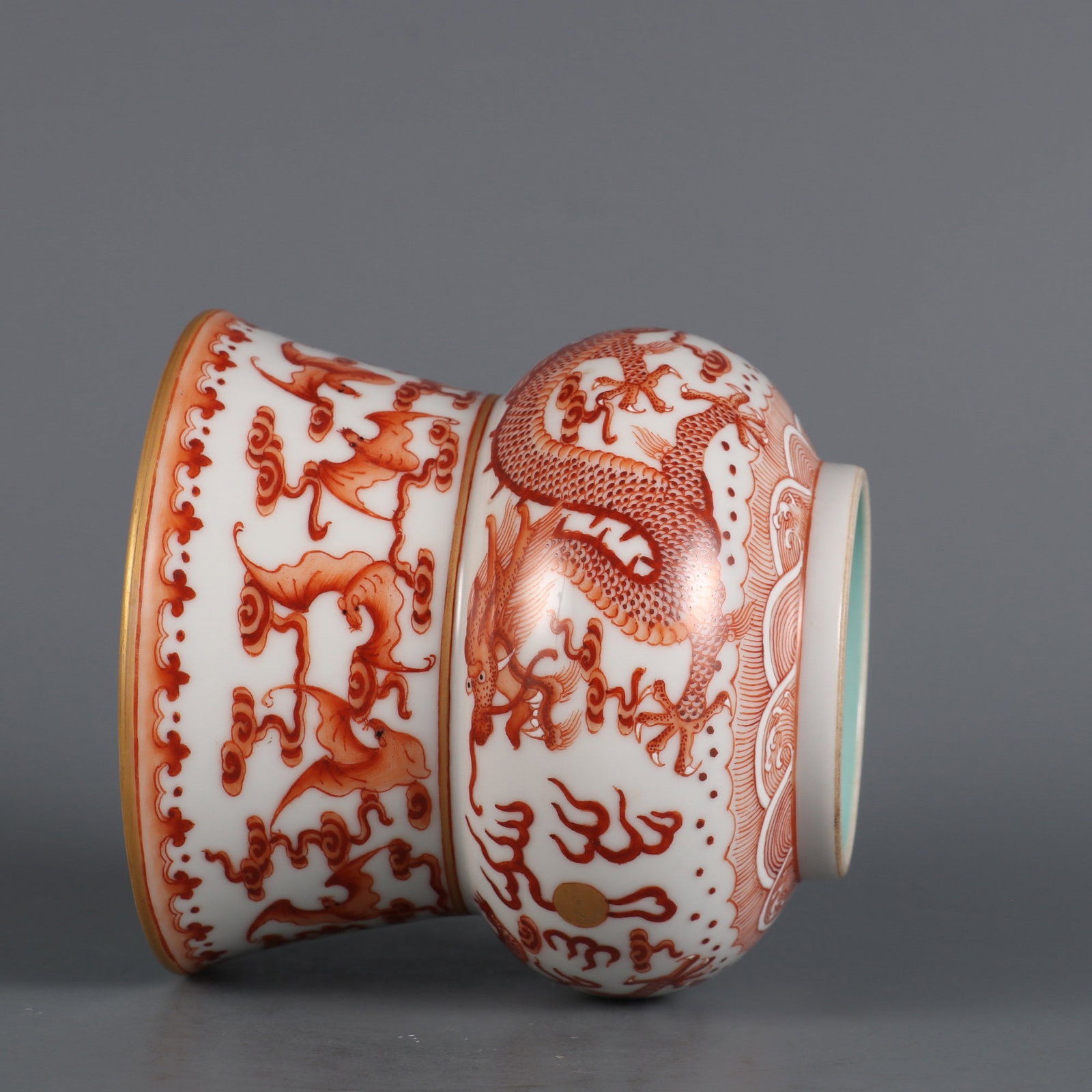 A Exquisite Iron-Red Dragon Pattern Jar - 6