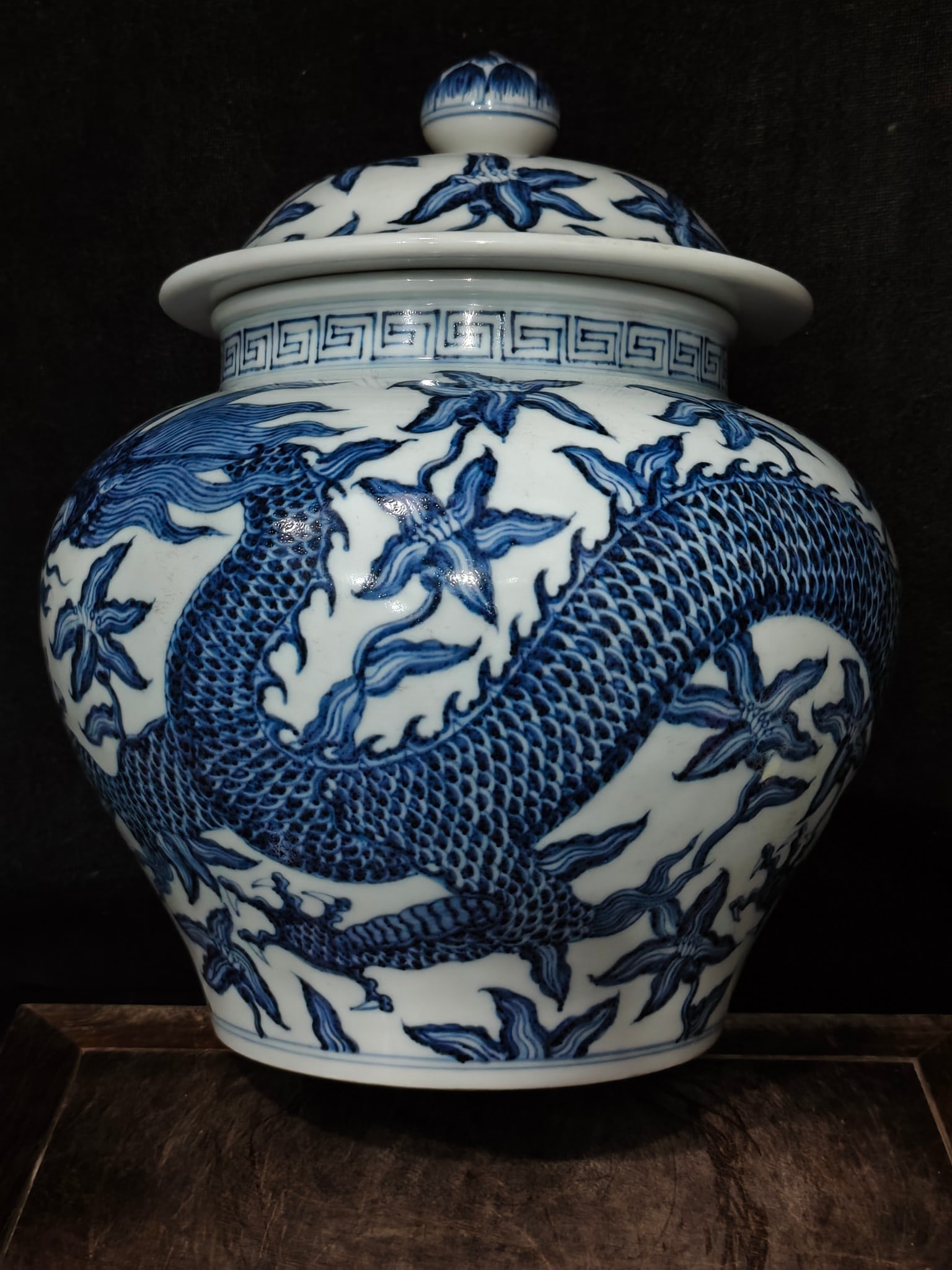 A Exquisite Blue and White Dragon Pattern Jar - 8