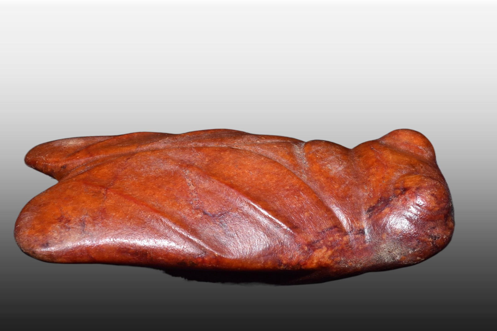 A Exquisite Gaogu Jade Cicada Ornament: A Exquisite Gaogu Jade Cicada Ornament,Ancient Time, China,Size:3.1inx5.3in,Weight:540g 高古玉蝉摆件,远古时期