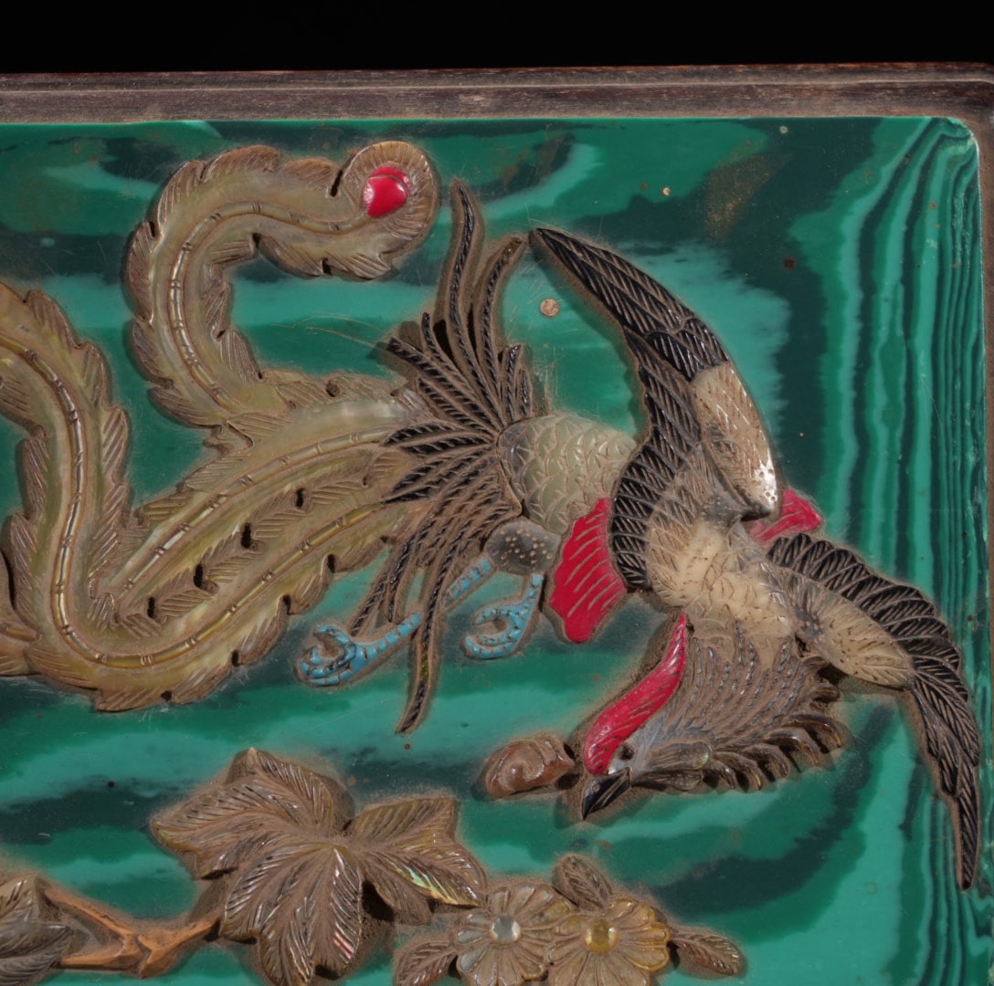 A Exquisite Redwood Phoenix Pattern Box - 2