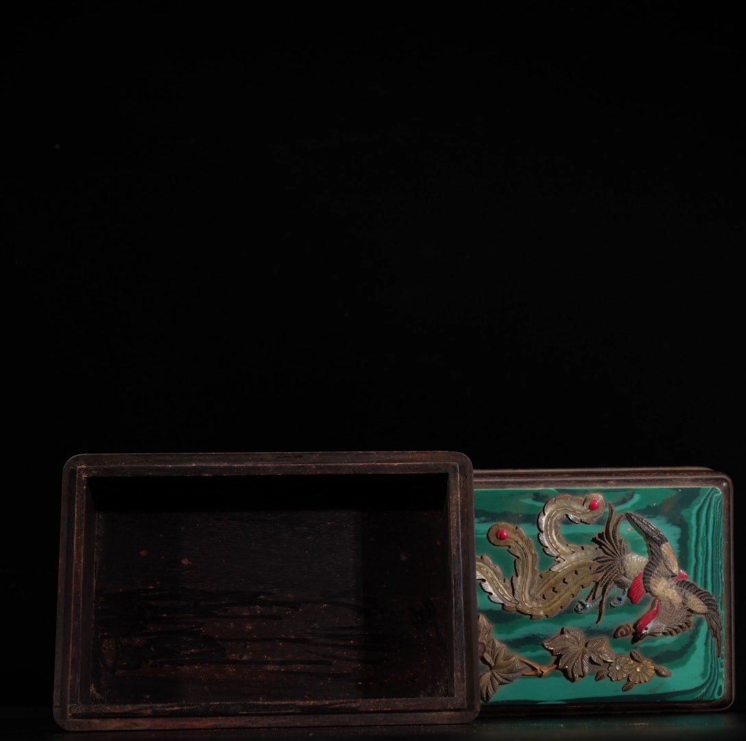 A Exquisite Redwood Phoenix Pattern Box - 6