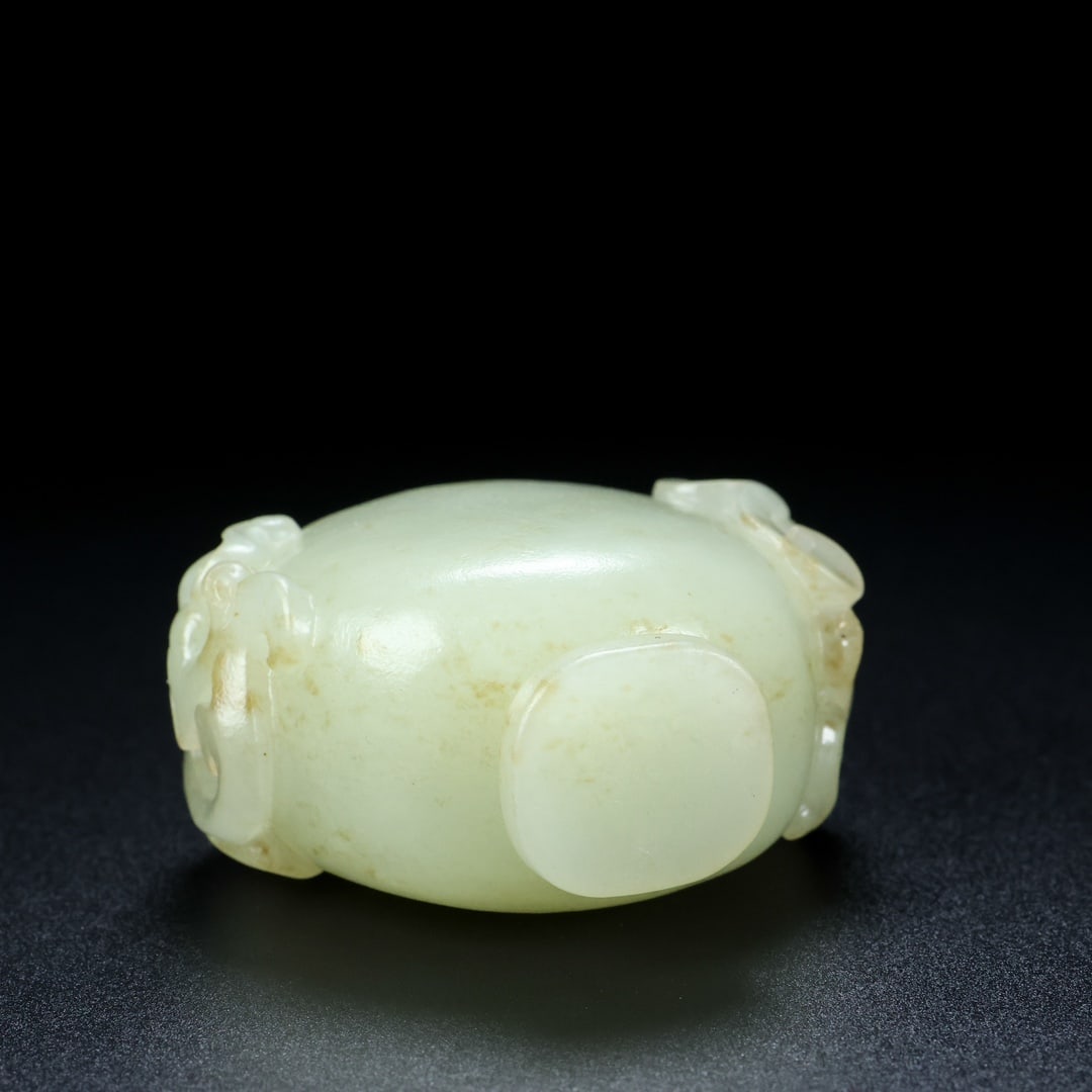 A Exquisite Hotan Jade Dragon Pattern Snuff Bottle - 9