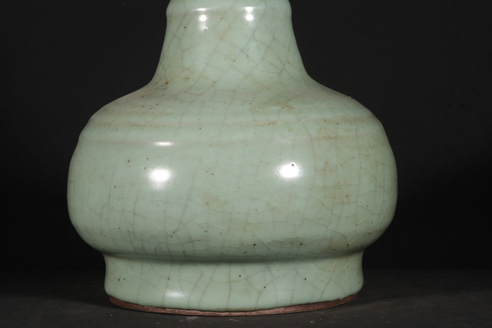 A Exquisite Guan Yao Celadon Glazed String Pattern Vase - 4