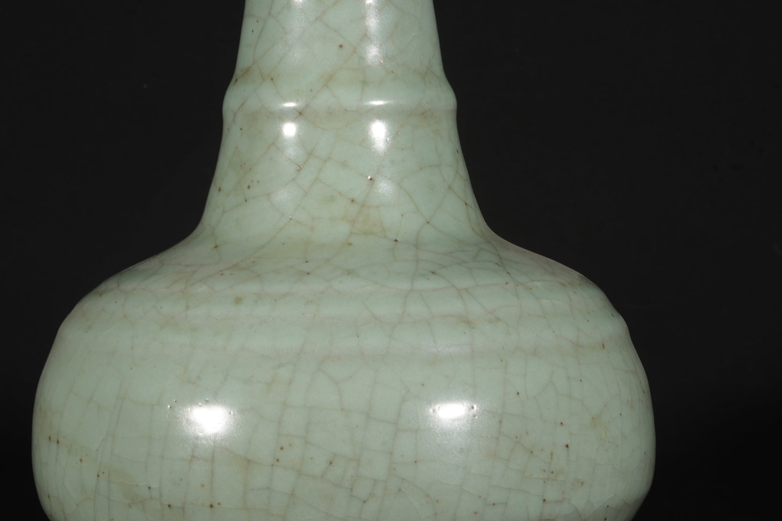 A Exquisite Guan Yao Celadon Glazed String Pattern Vase - 6
