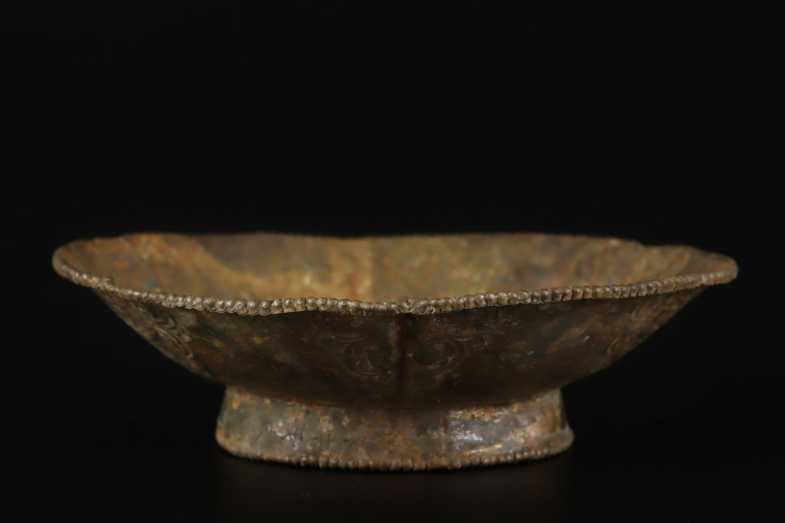 A Exquisite Copper Phoenix Pattern Plate - 3