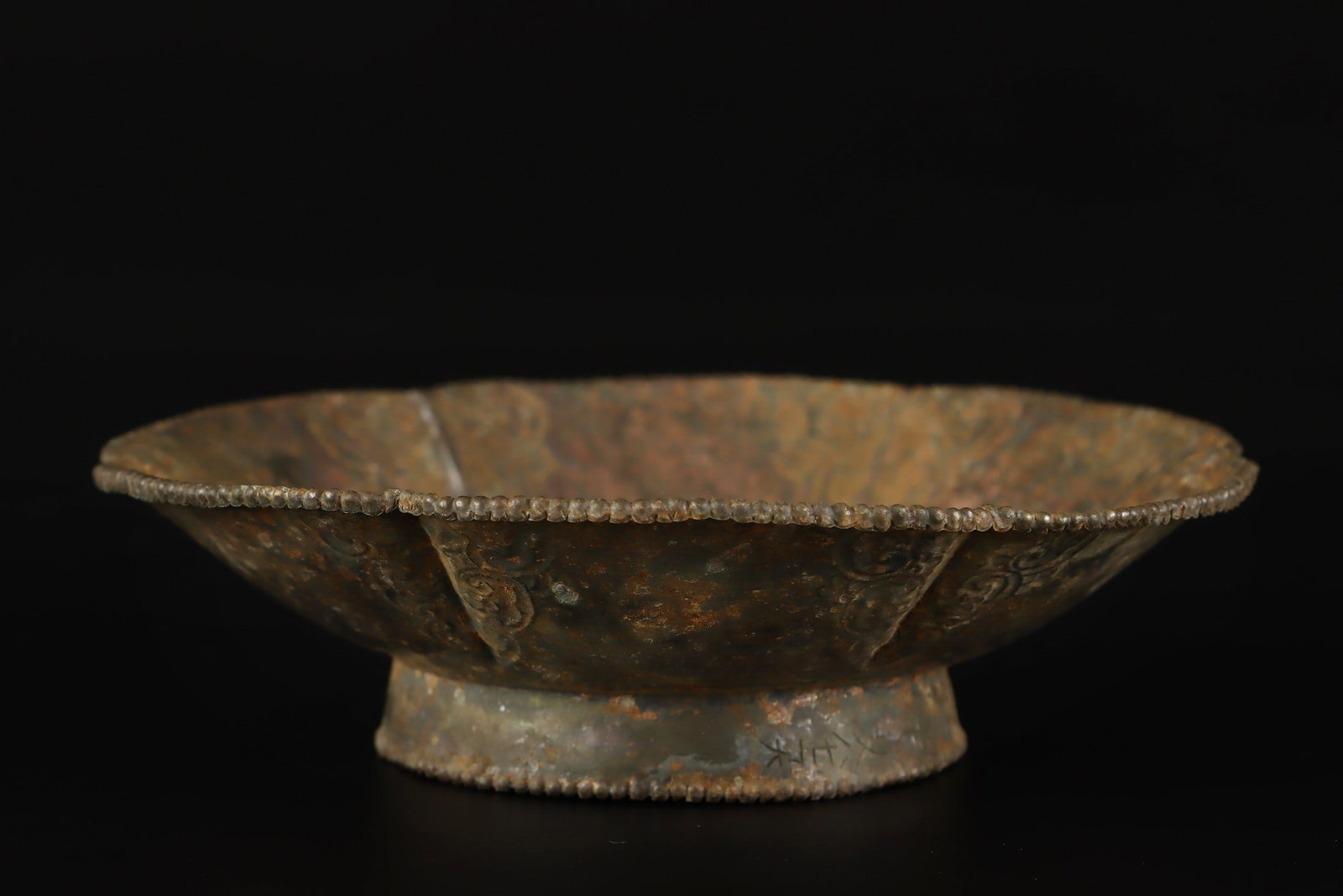 A Exquisite Copper Phoenix Pattern Plate - 4