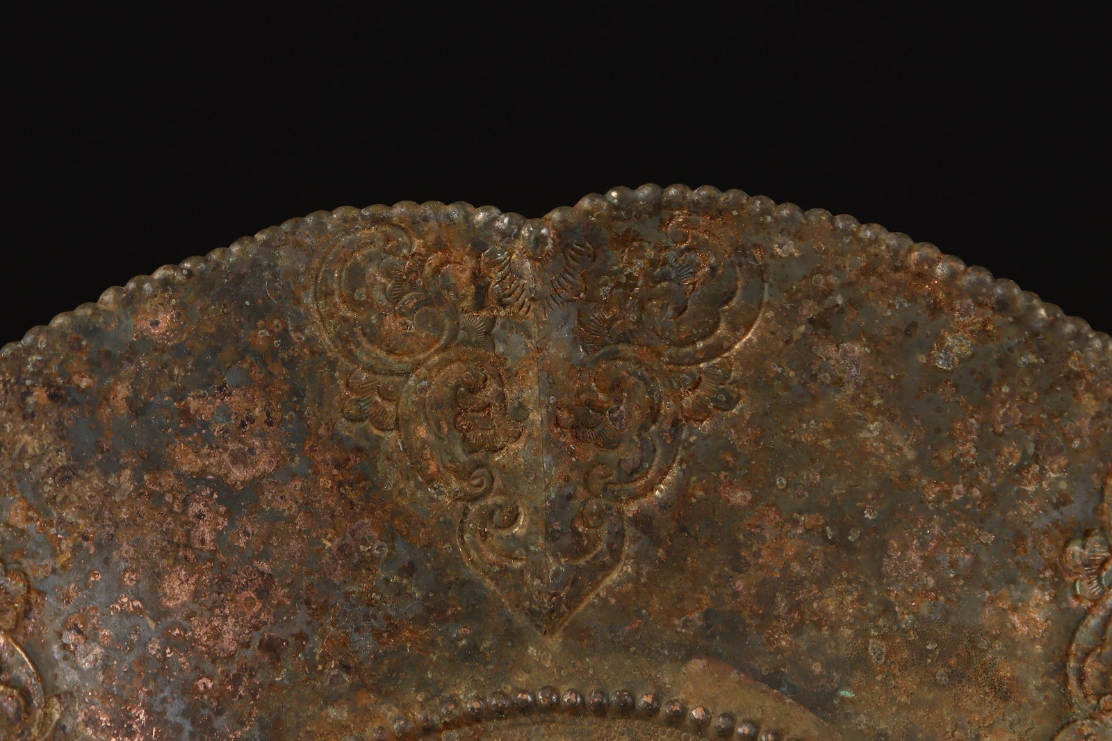 A Exquisite Copper Phoenix Pattern Plate - 6
