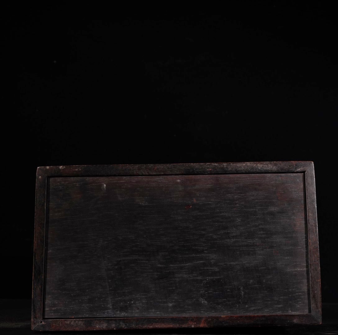 A Exquisite Redwood Flower and Bird Pattern Box - 9