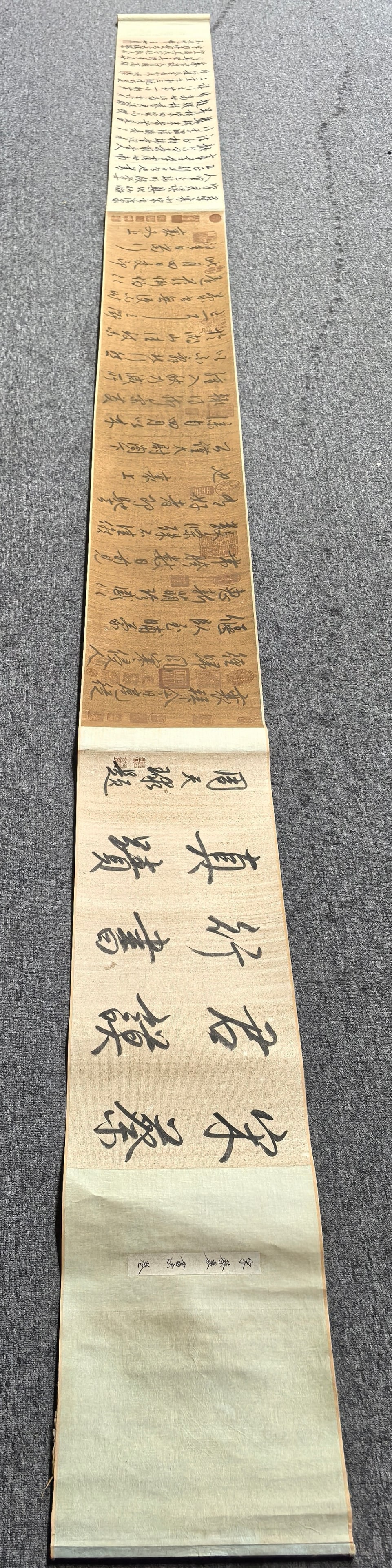 A Fabulous Chinese Ink Calligraphy on Paper: A Fabulous Chinese Ink Calligraphy on Paper,Song Dynasty, China,Cai Xiang,without frame size:11.8inx141.7in