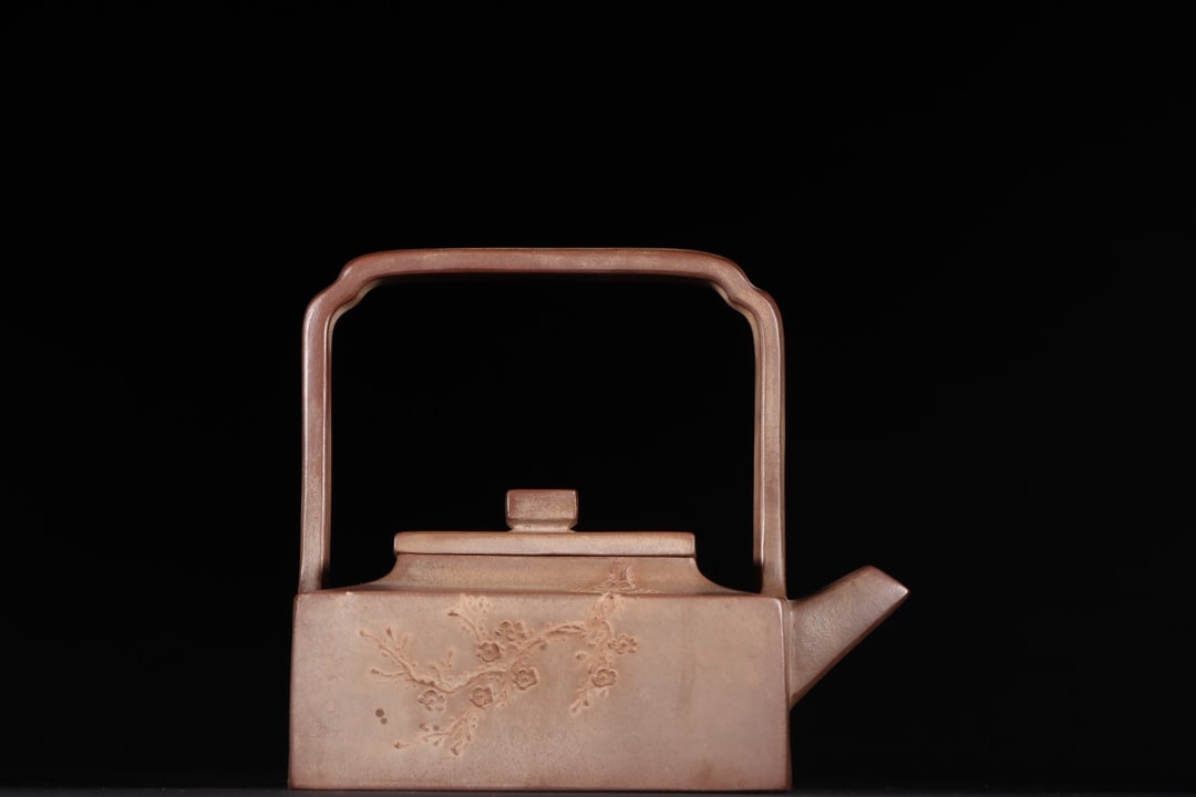 A Exquisite Purple Sands Pine Pattern Square Teapot - 3