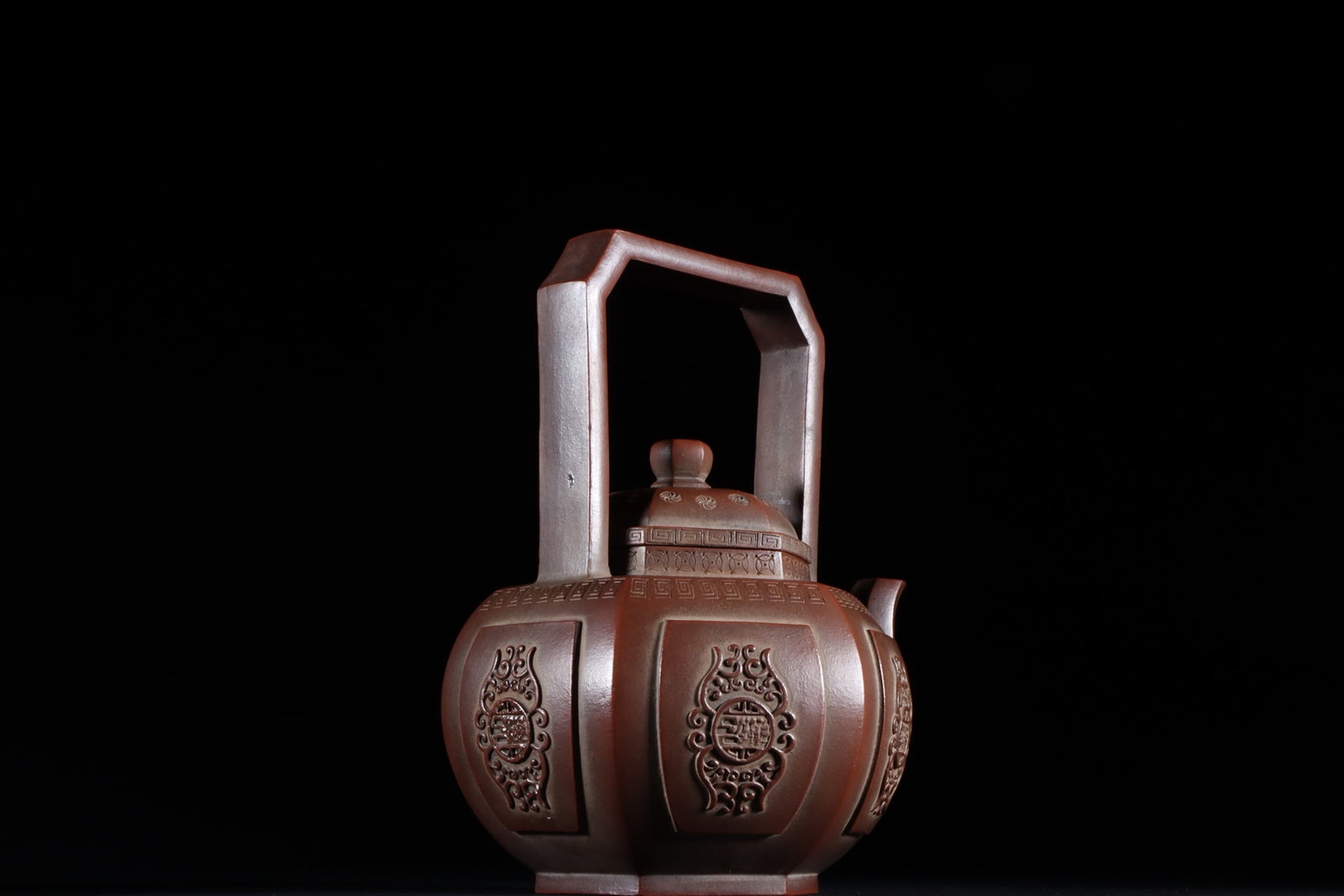 A Exquisite Purple Sands Hexagonal Teapot - 6
