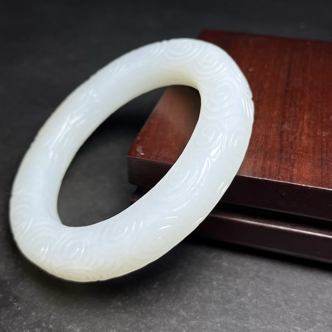 A Exquisite Hotan Jade Auspicious Cloud Pattern Bracelets - 3