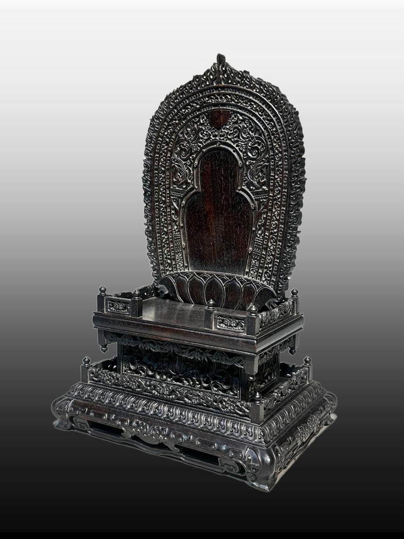 A Exquisite Wood Carving Base - 2
