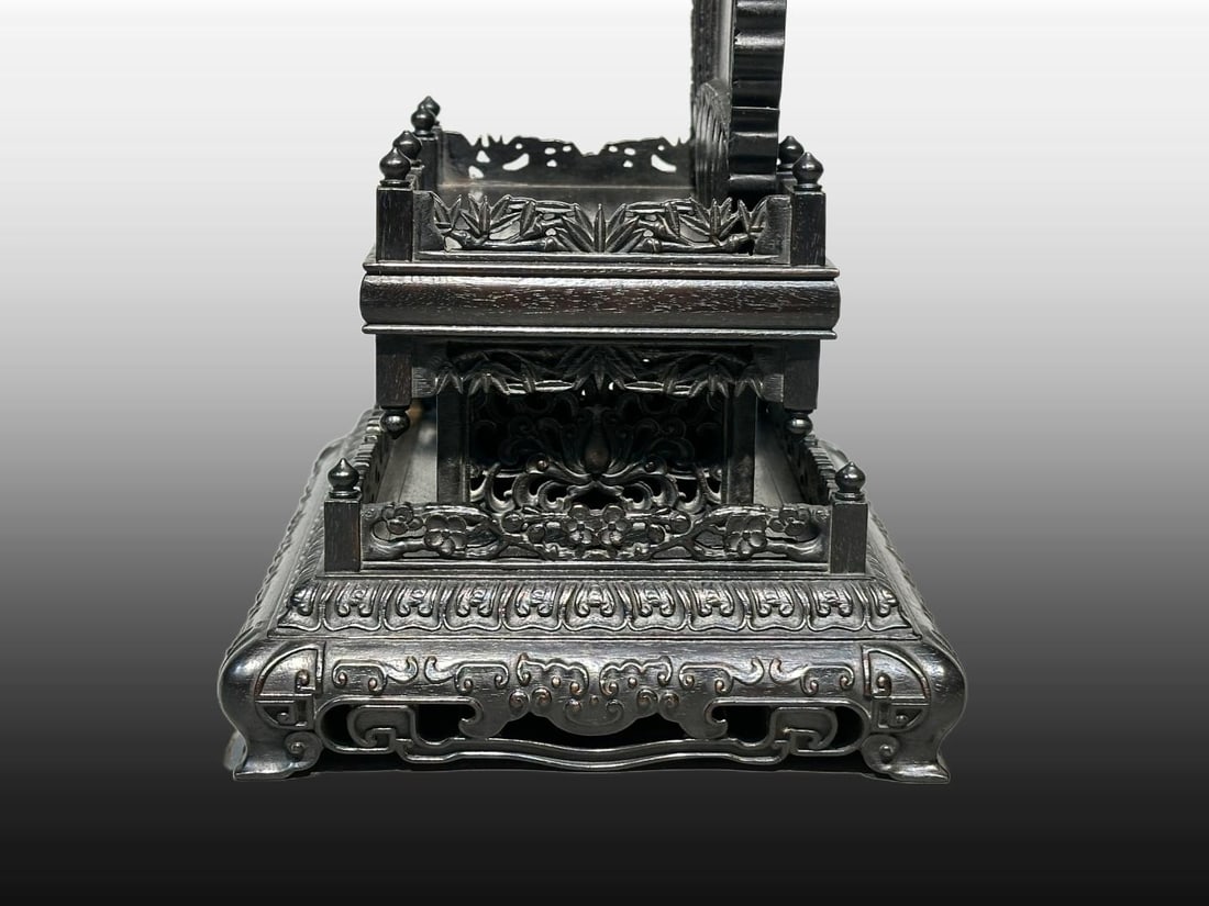 A Exquisite Wood Carving Base - 3