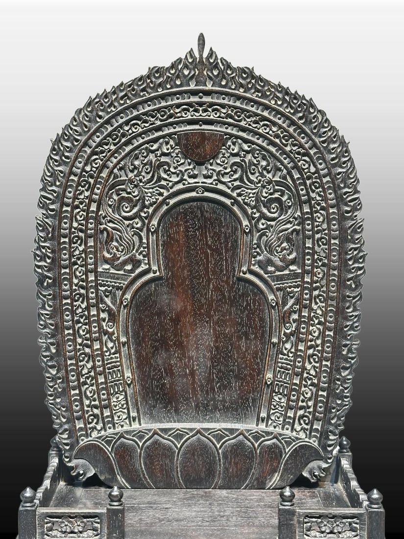 A Exquisite Wood Carving Base - 6
