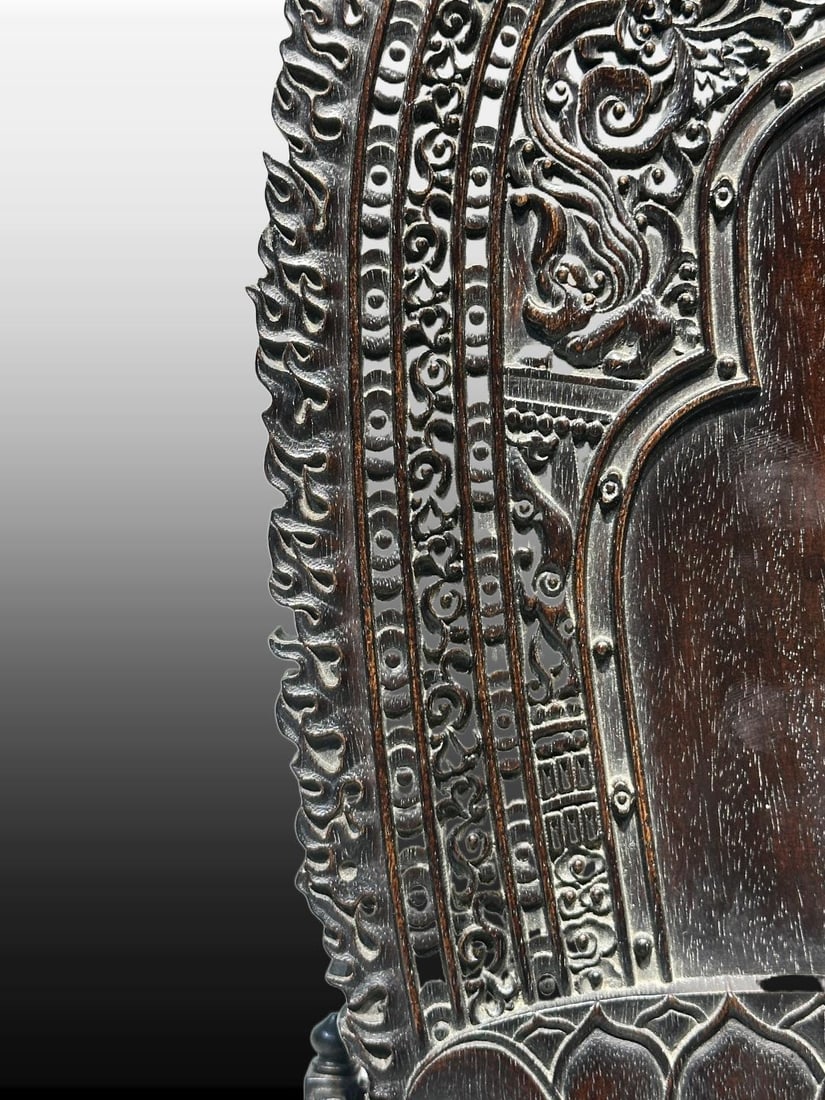 A Exquisite Wood Carving Base - 7