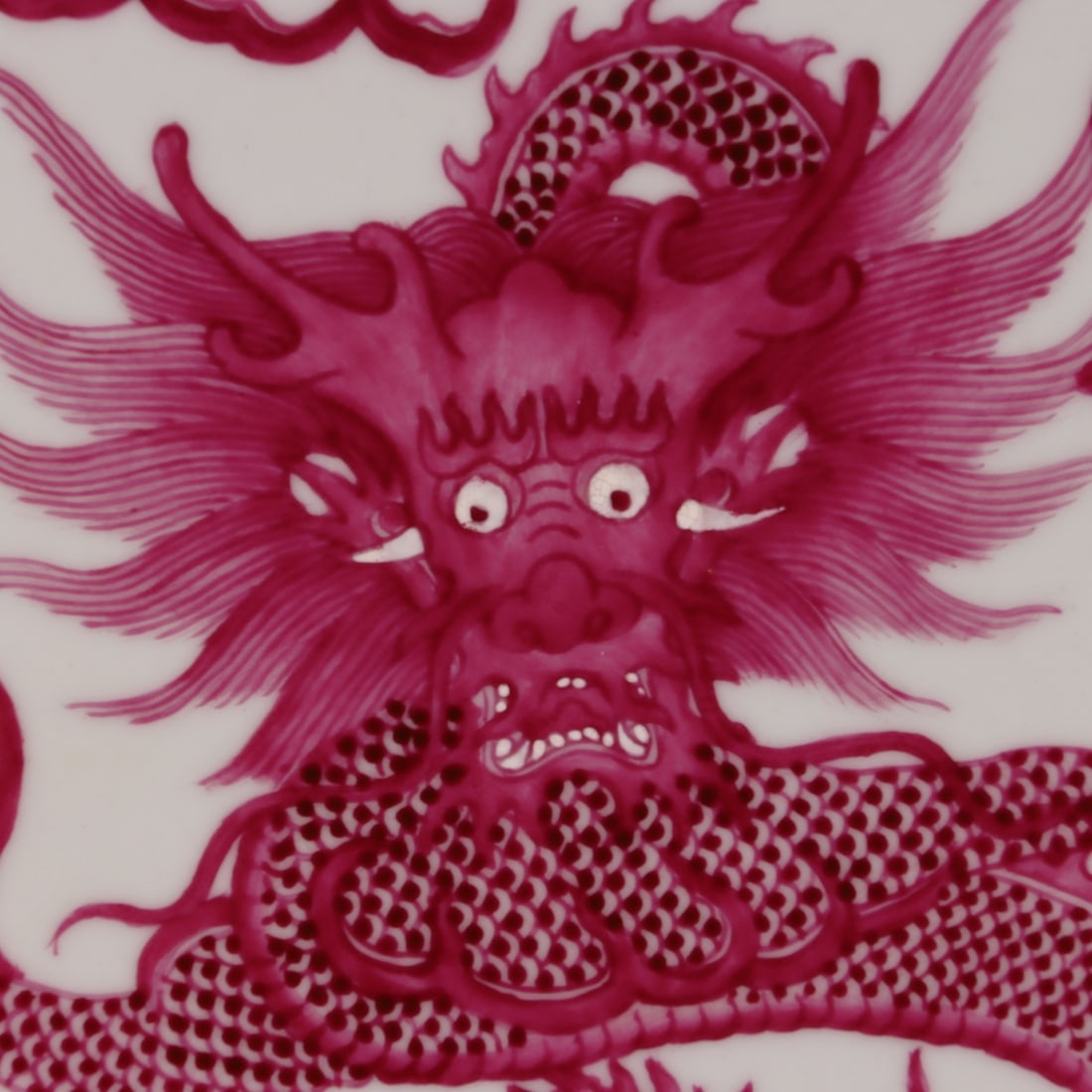 A Exquisite Famille-Rose Ruby Red Dragon Pattern Plate - 3