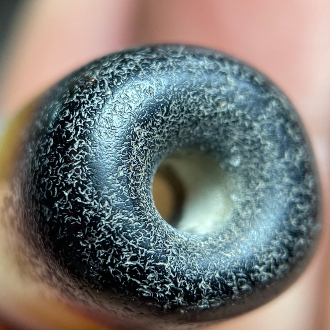 A Exquisite Black White Dzi bead - 7