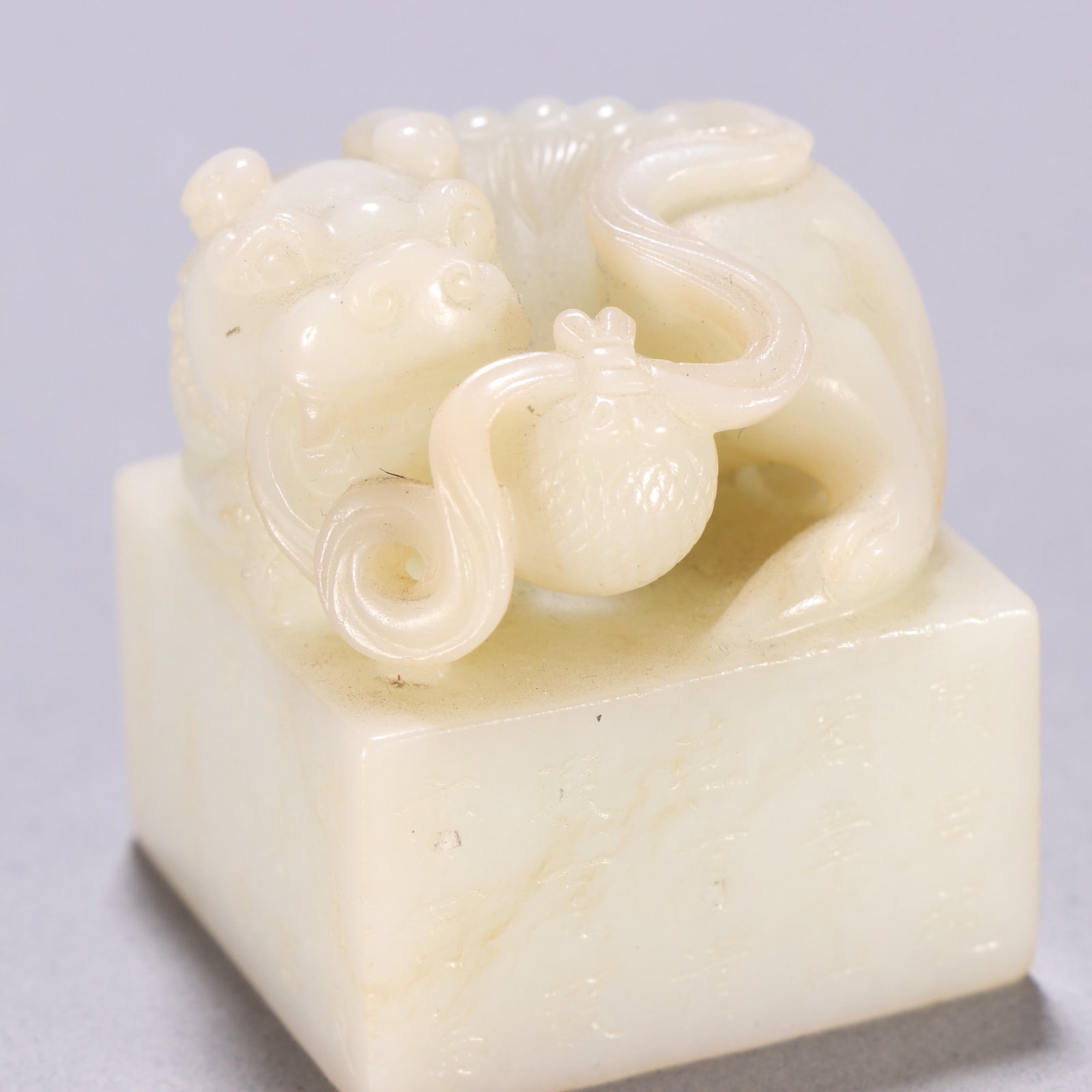 A Exquisite Hotan Jade Lion Pattern Seal - 8