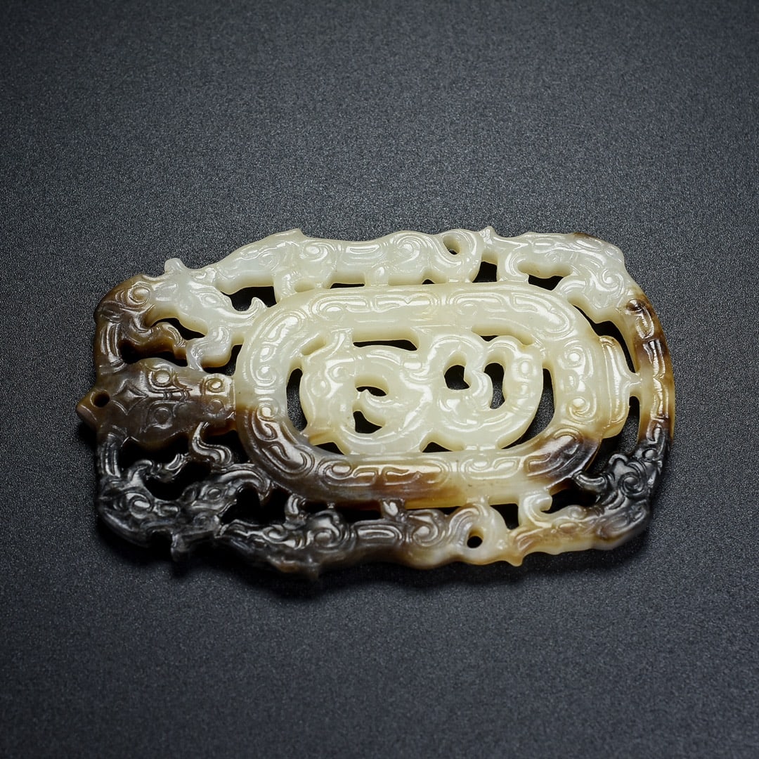 A Exquisite Hotan Jade Dragon Pattern Jade Pendant - 4
