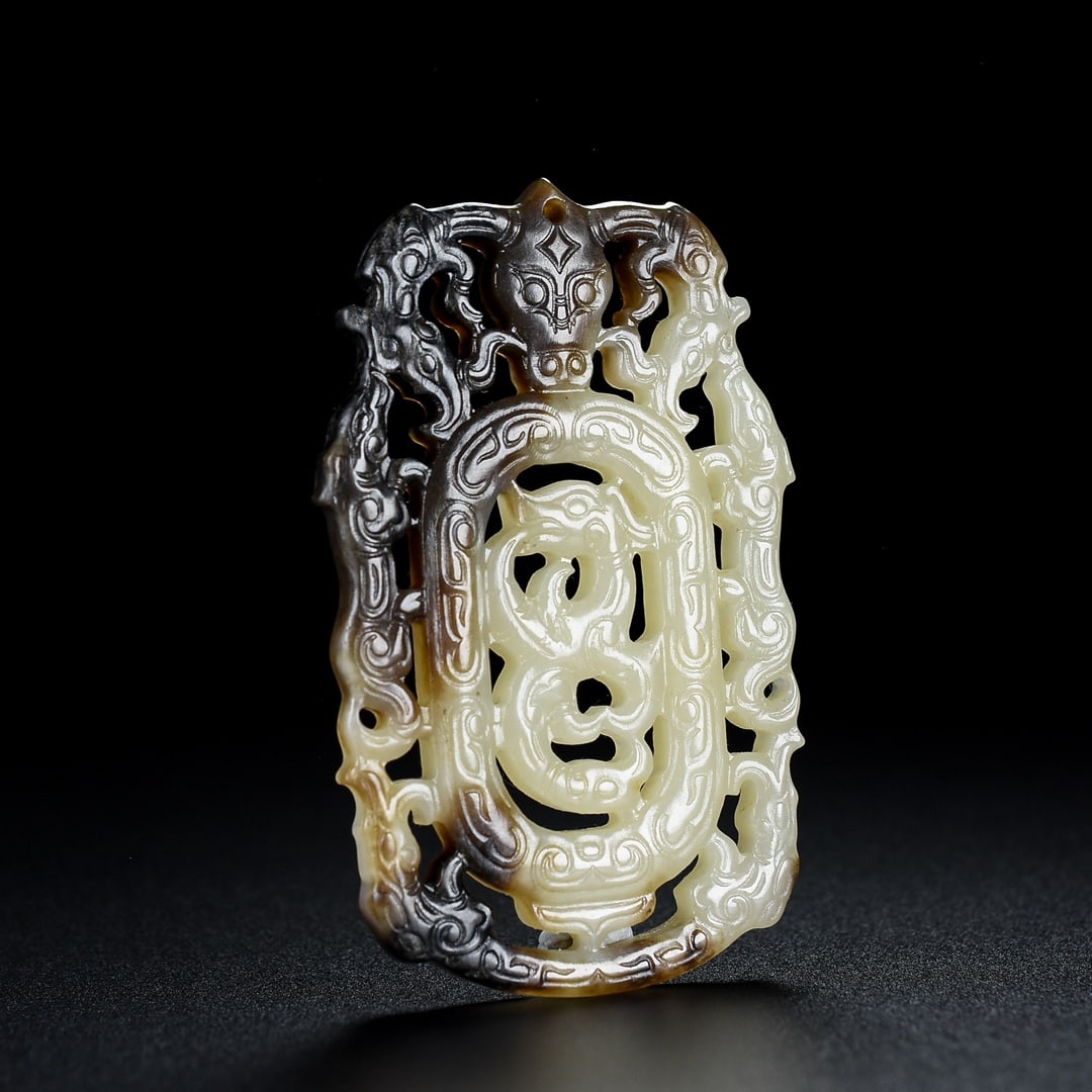 A Exquisite Hotan Jade Dragon Pattern Jade Pendant - 7