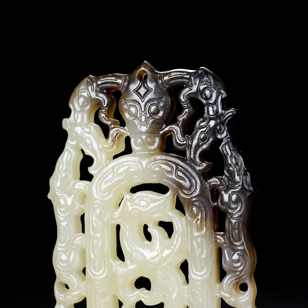A Exquisite Hotan Jade Dragon Pattern Jade Pendant - 9
