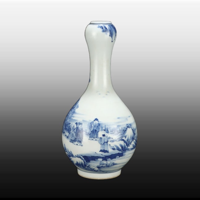 A Exquisite Blue and White Figures Pattern Vase - 5