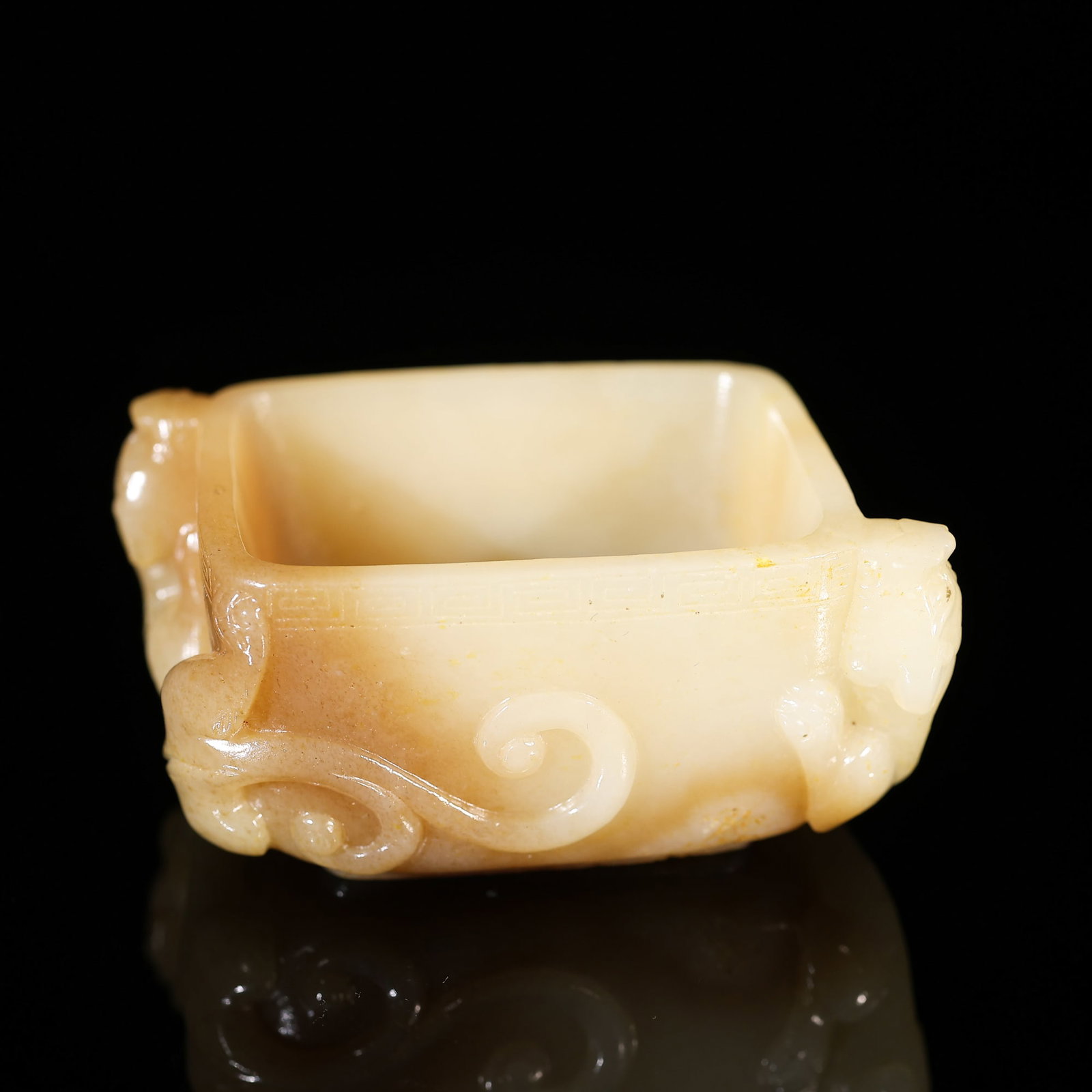 A Exquisite Hotan Jade Dragon Cup (1 of 8)