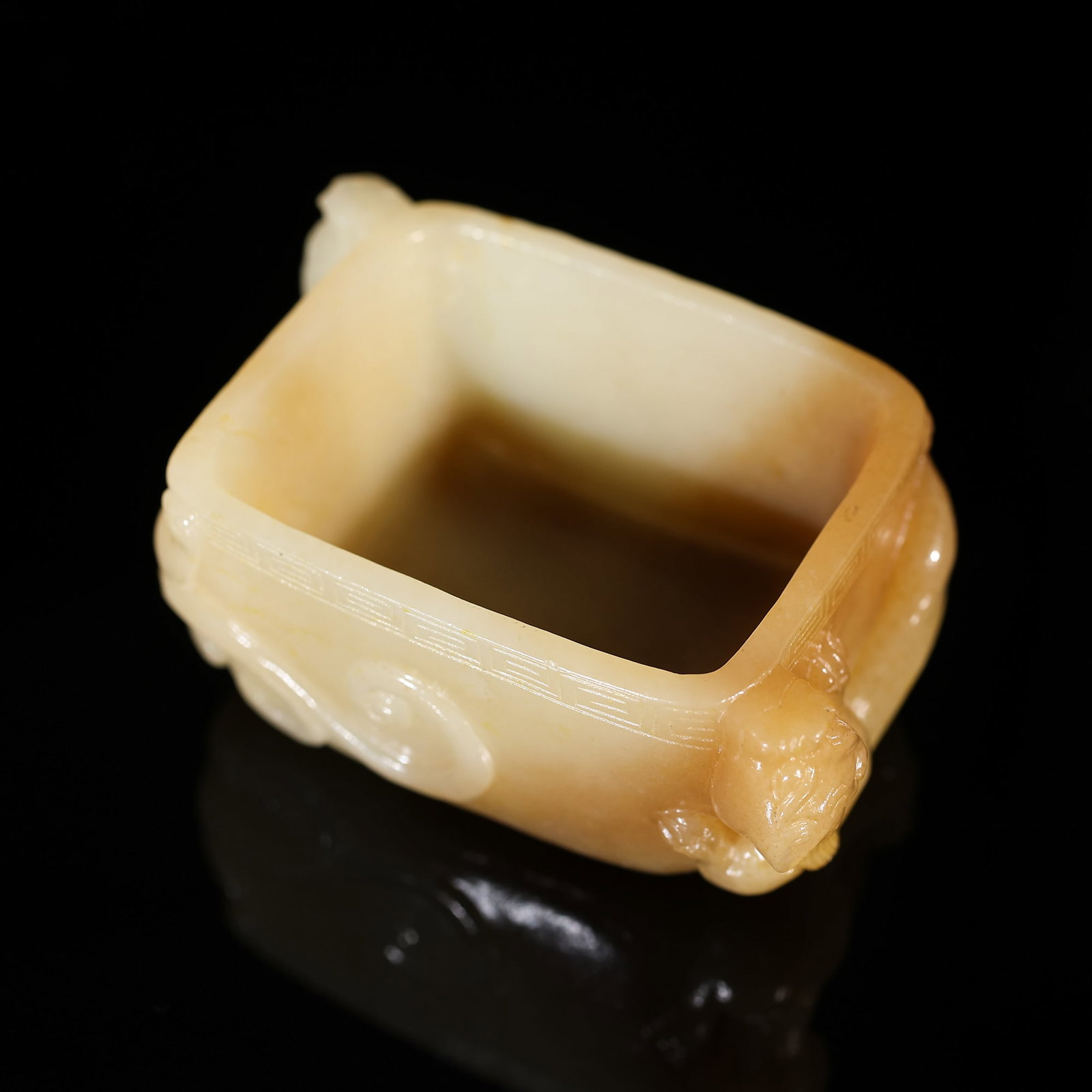 A Exquisite Hotan Jade Dragon Cup - 4
