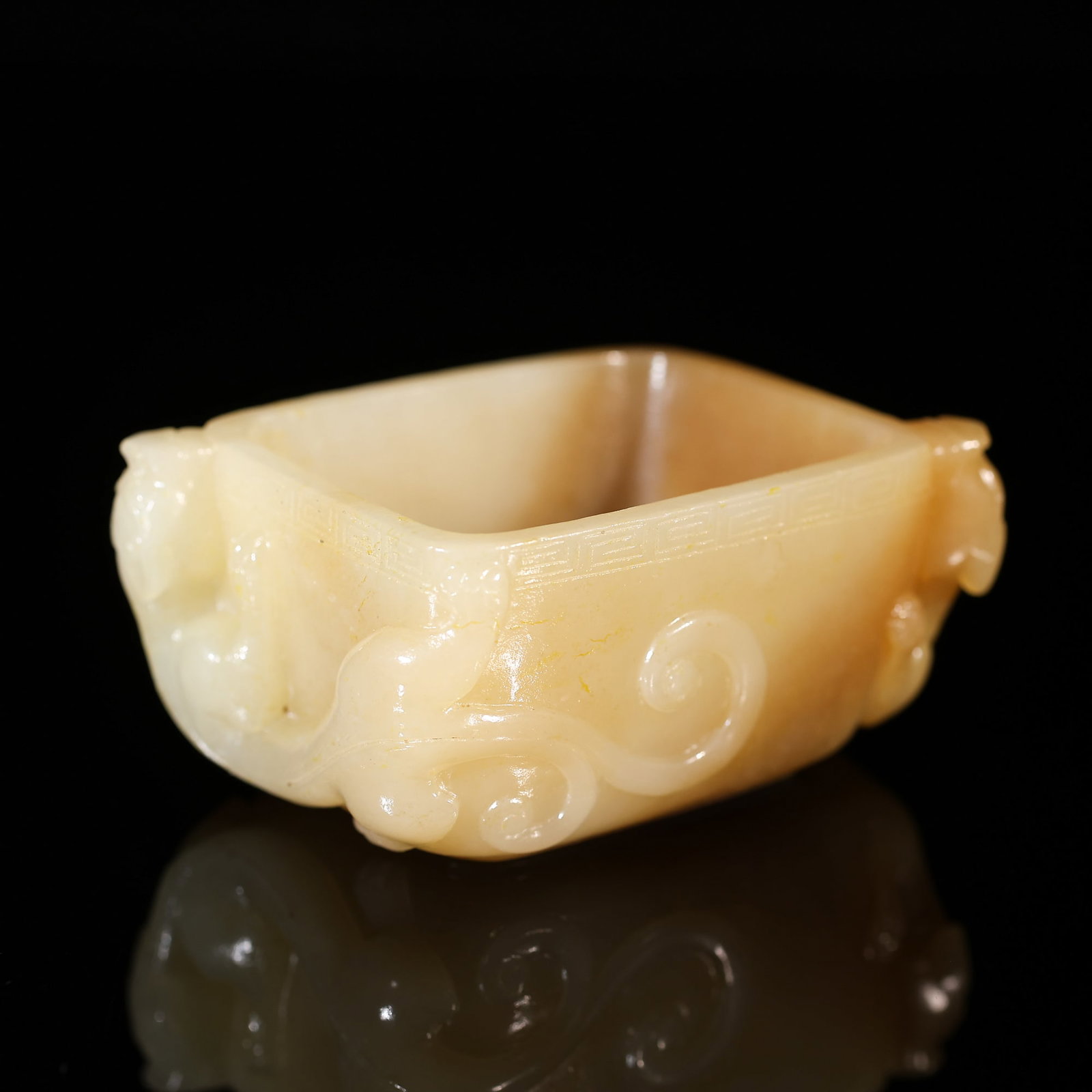 A Exquisite Hotan Jade Dragon Cup - 5
