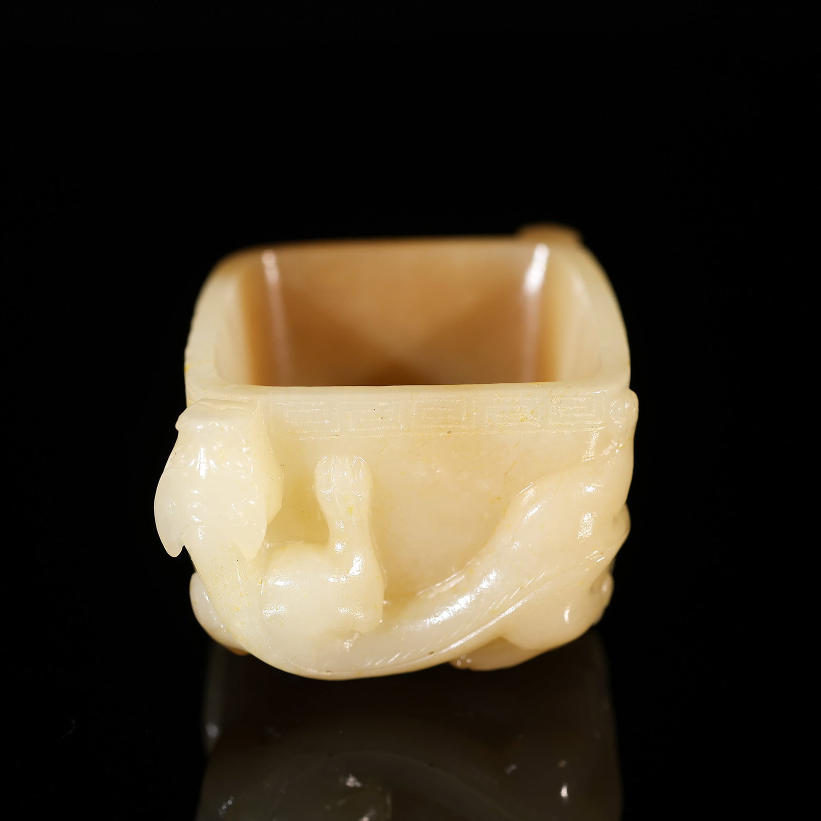 A Exquisite Hotan Jade Dragon Cup - 6