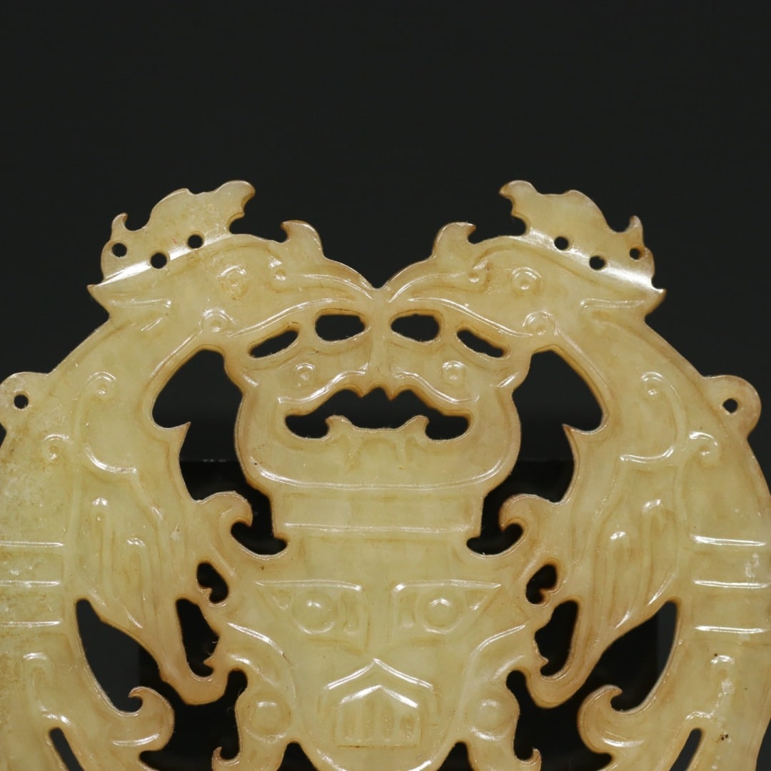 An Exquisite White Jade Phoenix Pattern Pendant - 8