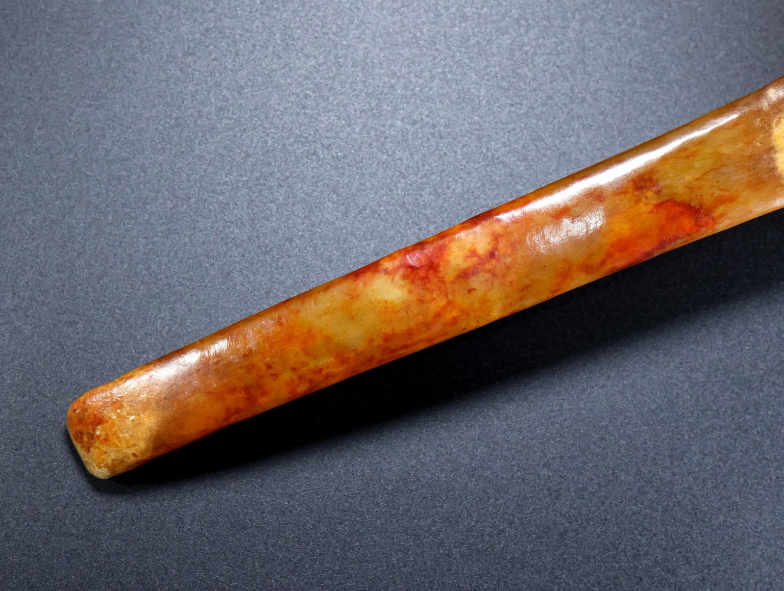 An Exquisite White Jade Spoon - 7