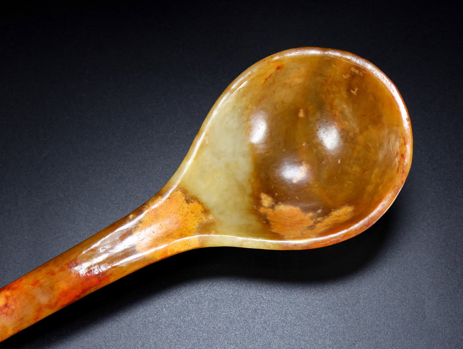 An Exquisite White Jade Spoon - 8