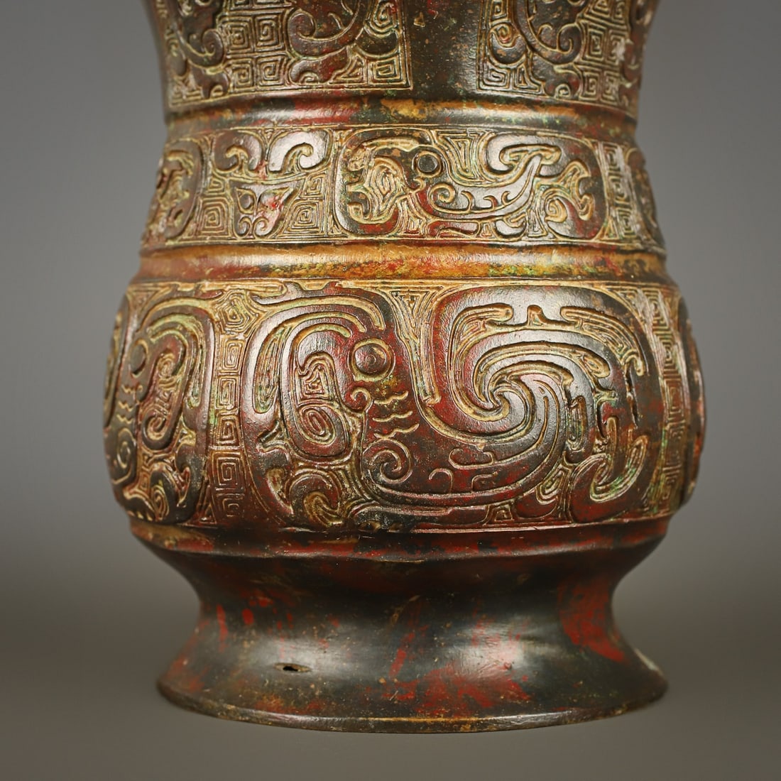 An Exquisite Bronze Bird Pattern Vase - 3
