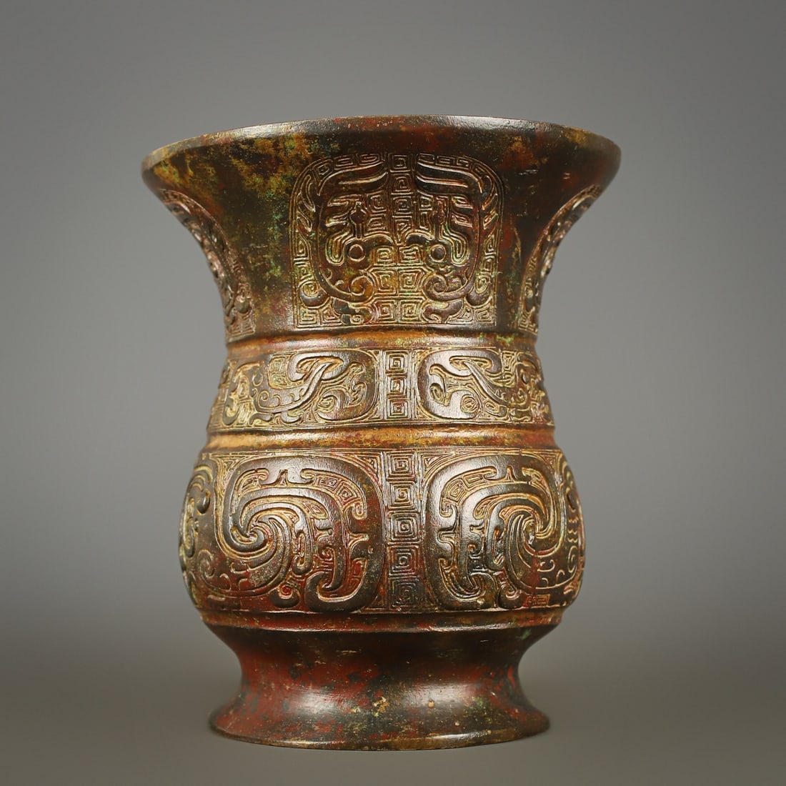 An Exquisite Bronze Bird Pattern Vase - 7