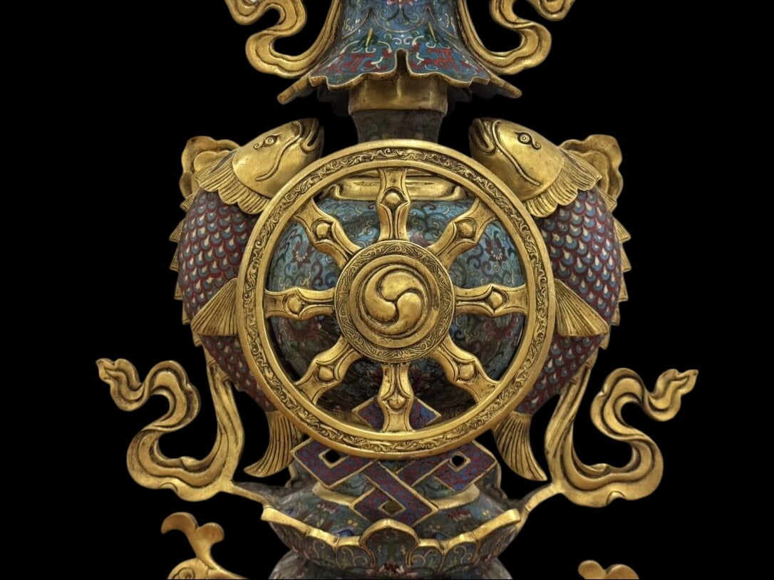 An Exquisite Cloisonne Lotus Pattern Ornament - 7