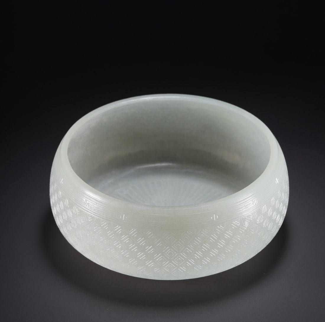 An Exquisite White Jade Brush Washer - 3