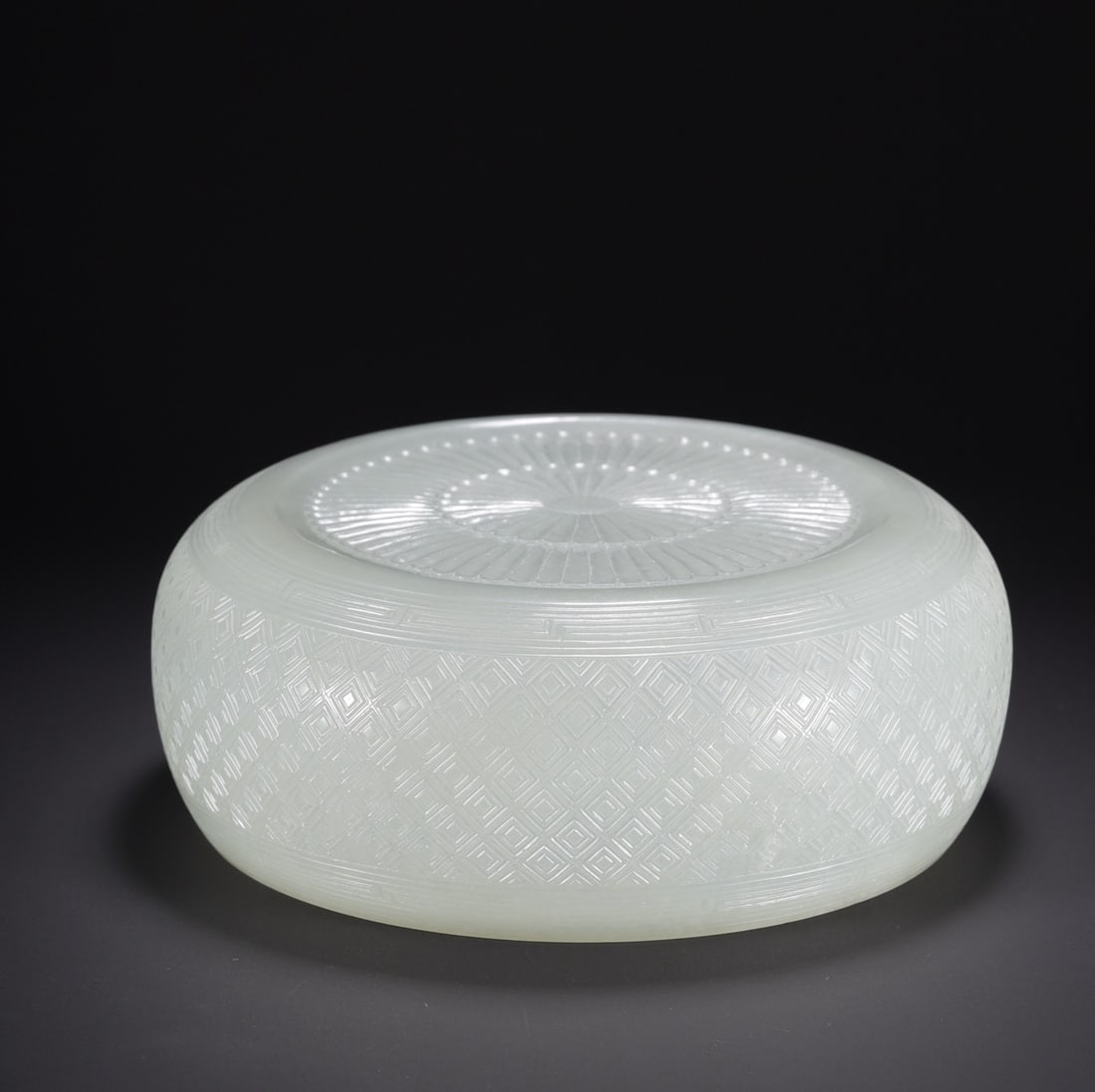 An Exquisite White Jade Brush Washer - 5