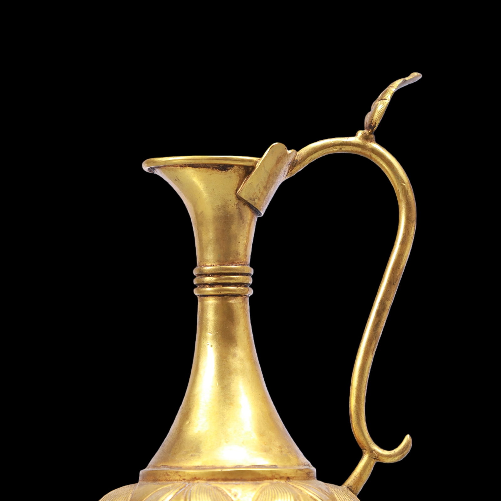 A Exquisite Gilt Bronze Human face pattern Ewer - 2