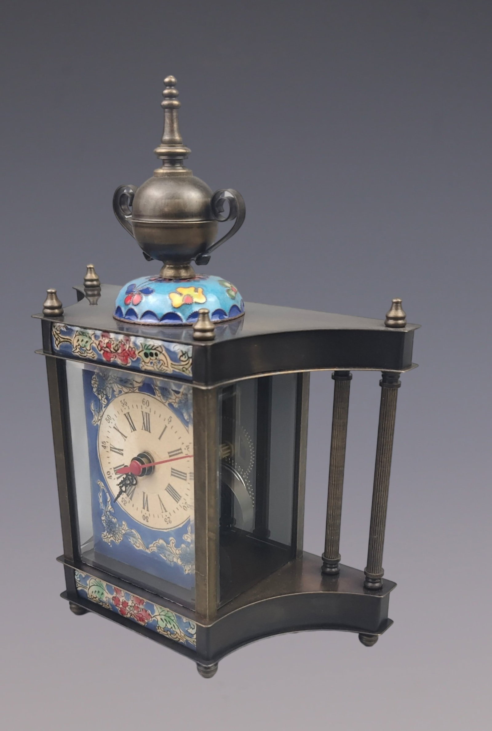An Exquisite Bronze Lotus Pattern Clock - 2