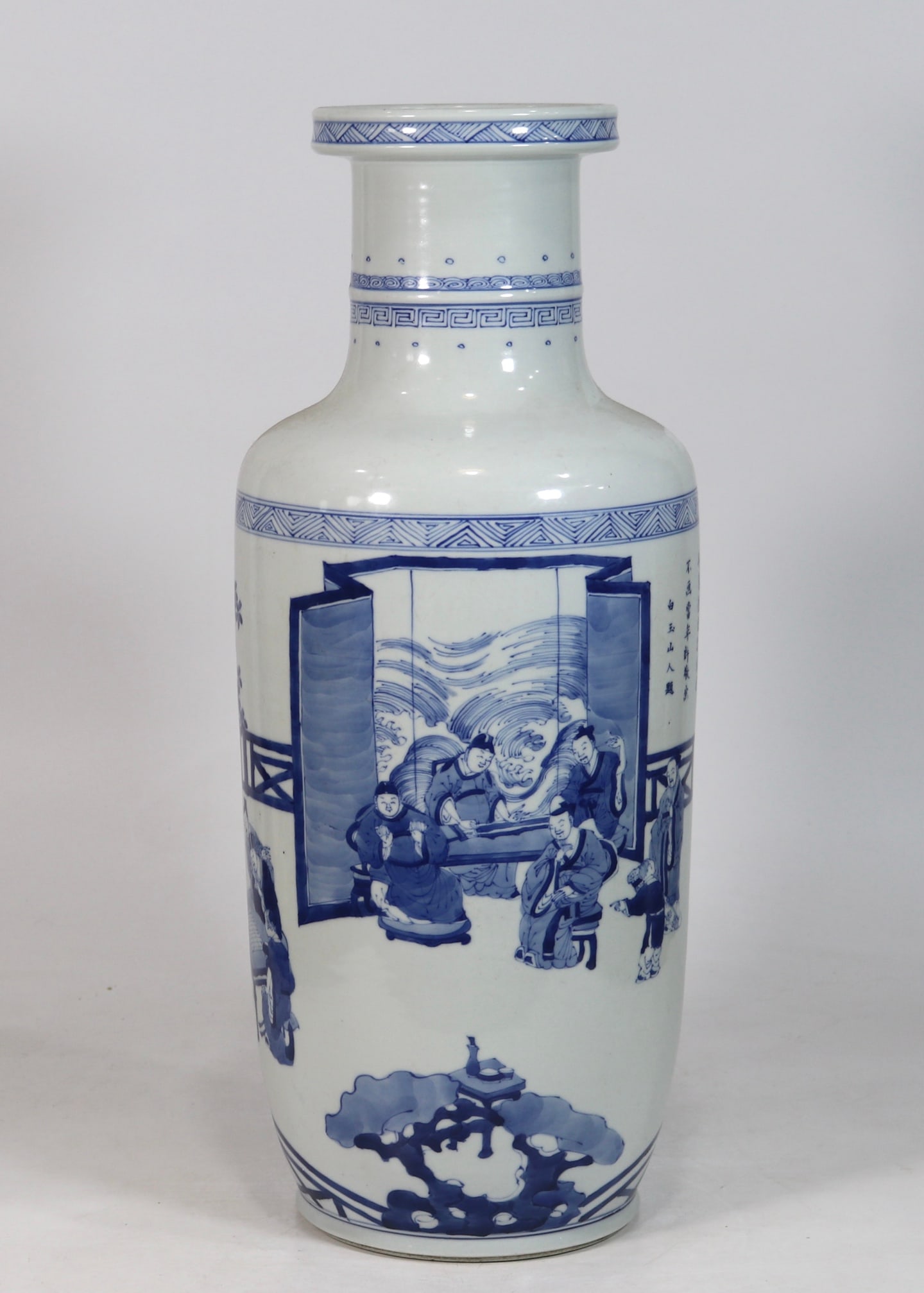 An Exquisite Blue and White Character and Story Pattern Vase (1 of 9)